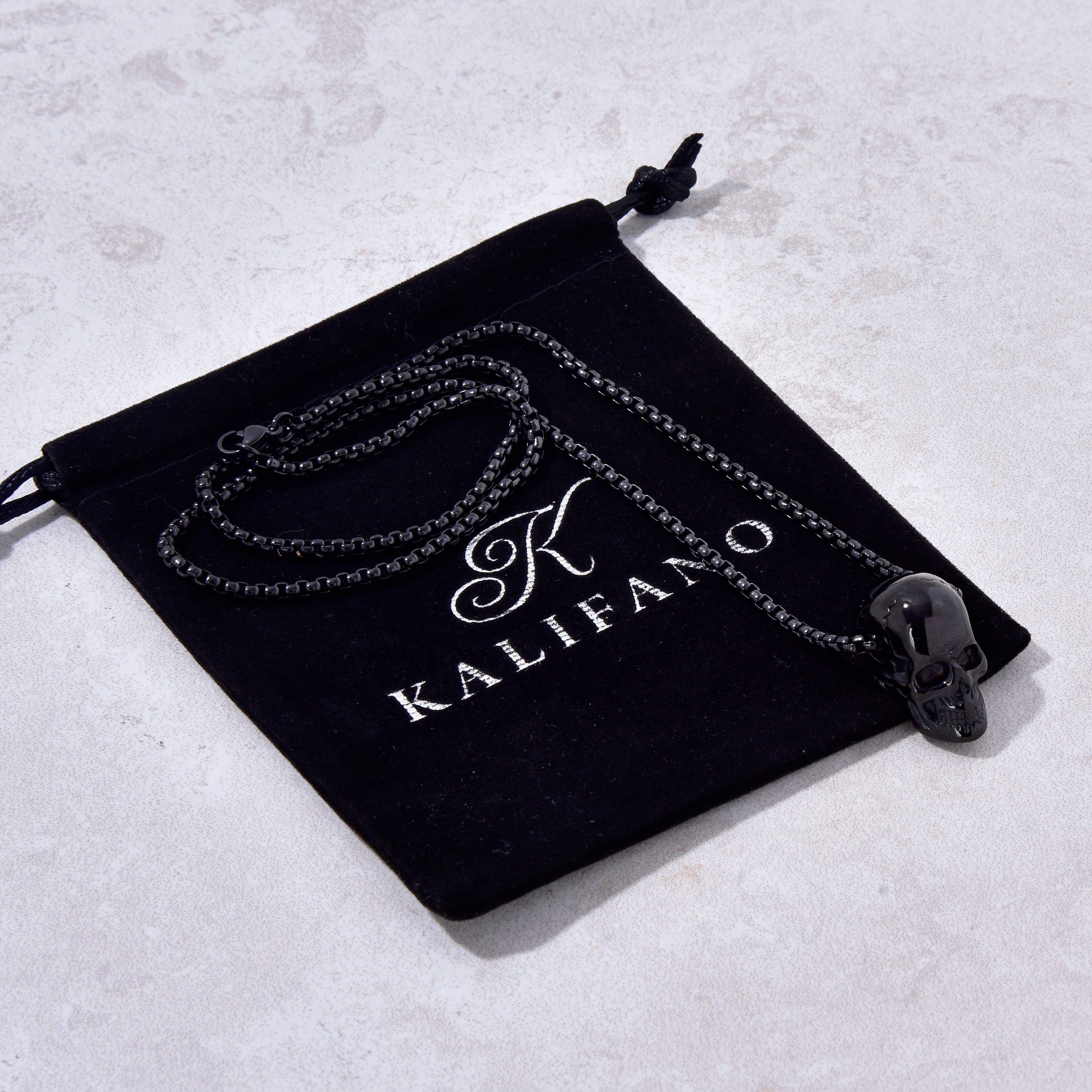Kalifano Steel Hearts Jewelry Black Gun Metal Steel Hearts Necklace SHN533-B