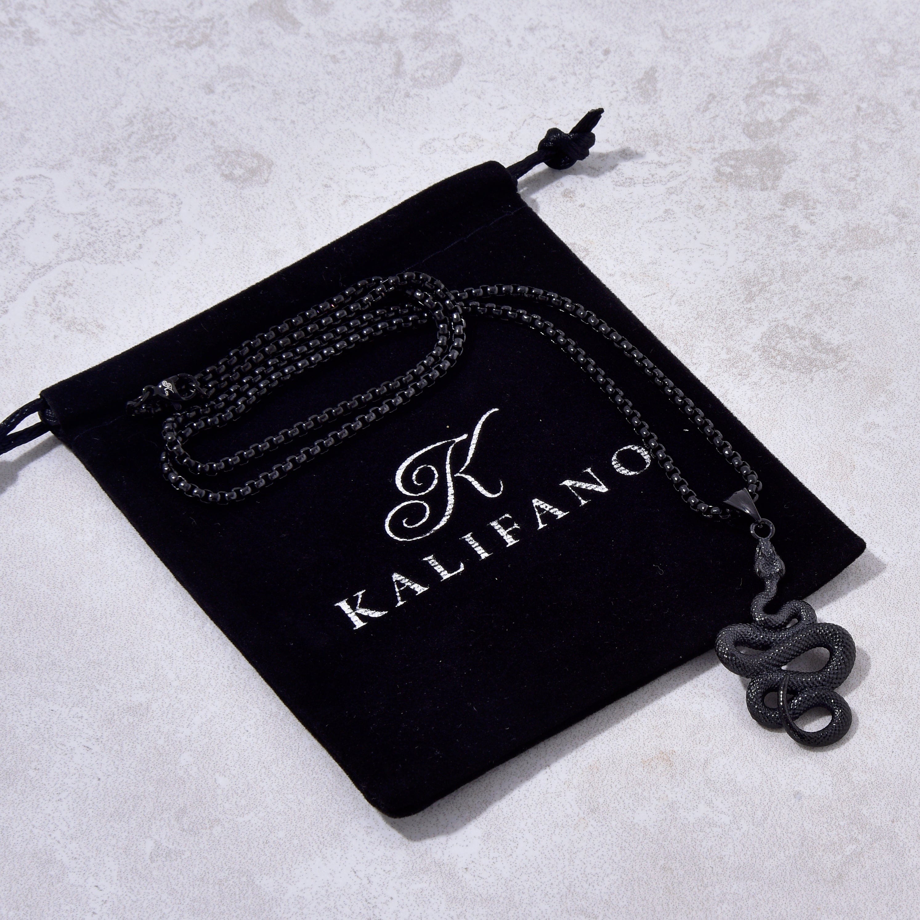 Kalifano Steel Hearts Jewelry Black Gun Metal Steel Hearts Necklace SHN535-B