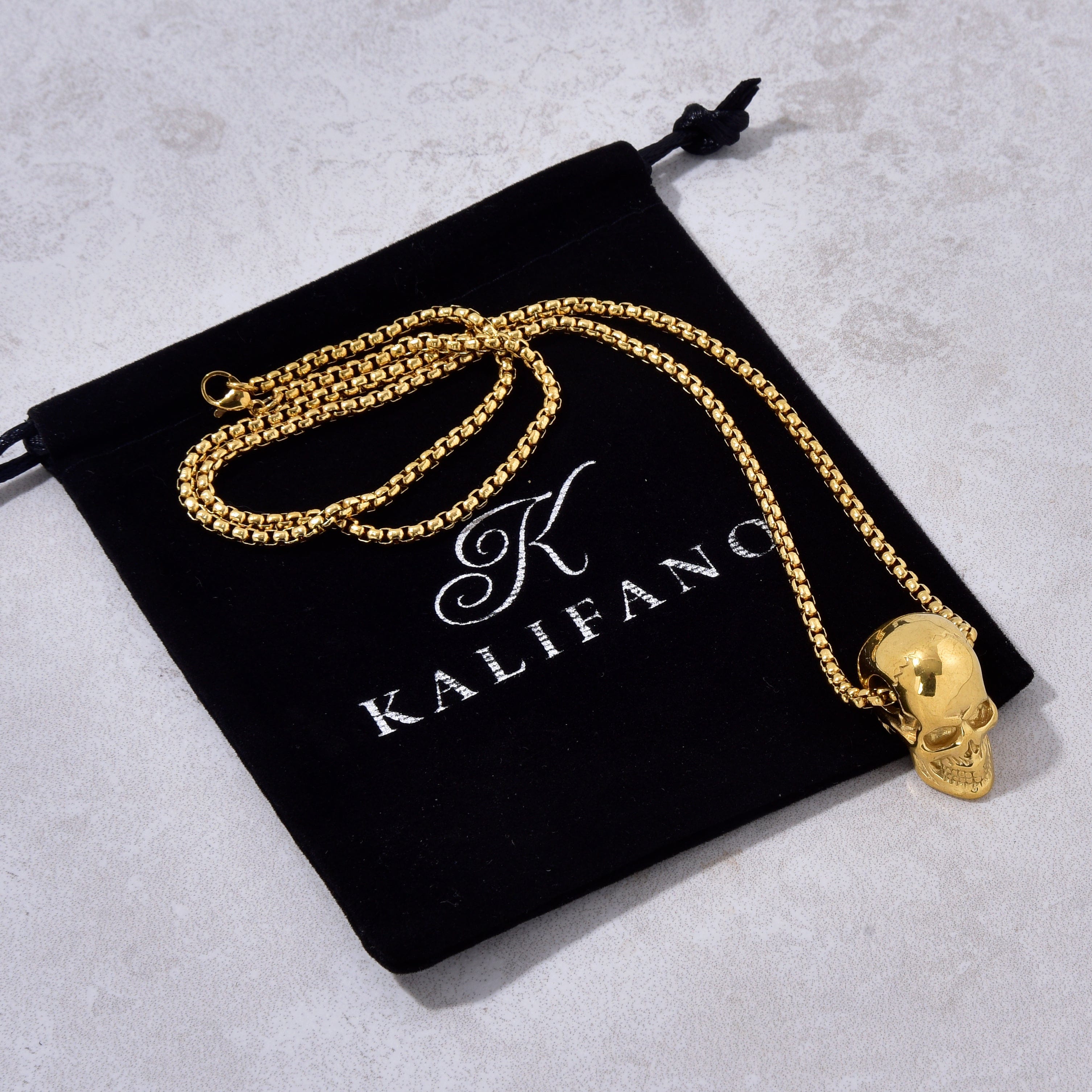 Kalifano Steel Hearts Jewelry Gold Steel Hearts Necklace SHN533-G