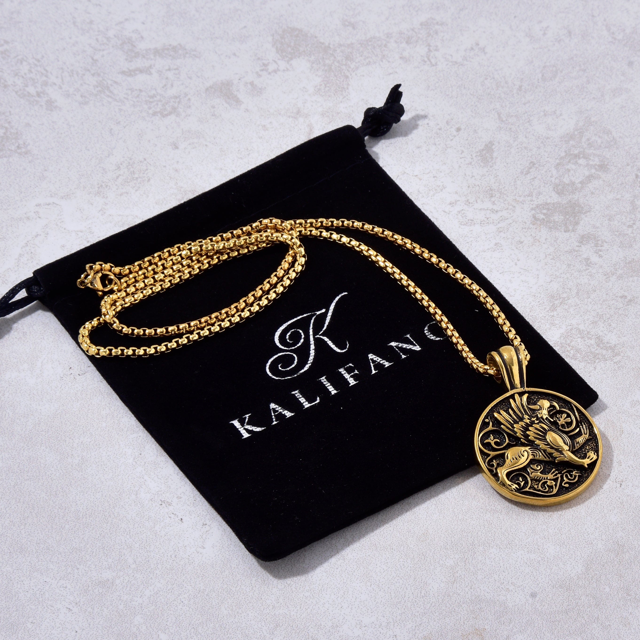 Kalifano Steel Hearts Jewelry Gold Steel Hearts Necklace SHN534-G
