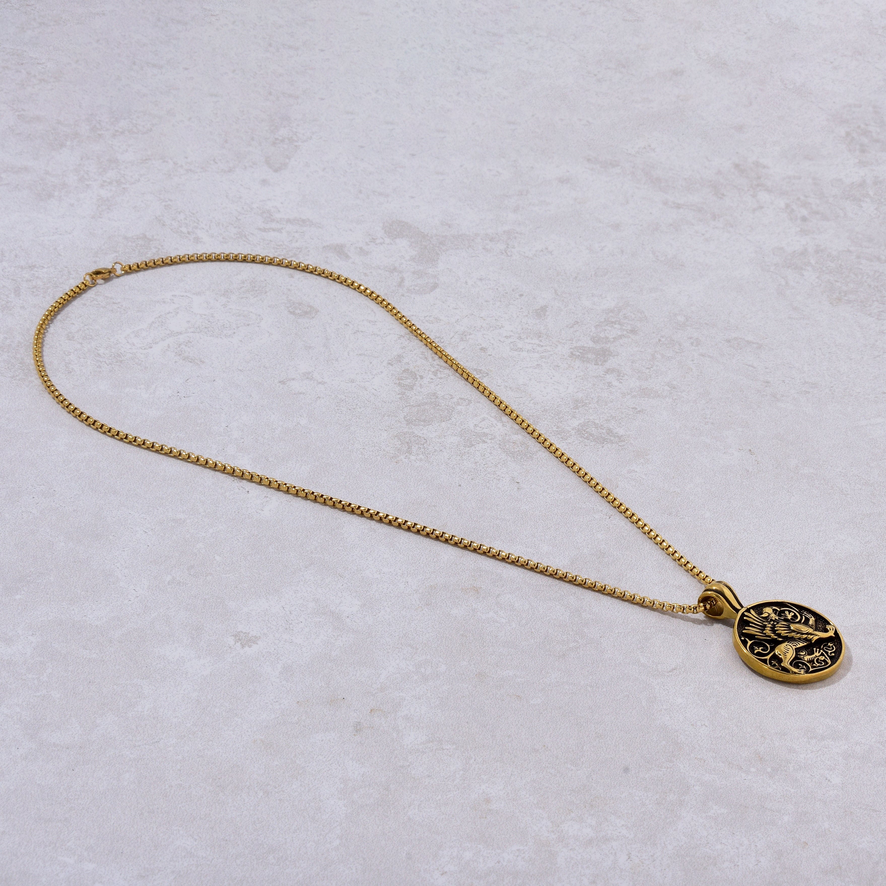 Kalifano Steel Hearts Jewelry Gold Steel Hearts Necklace SHN534-G