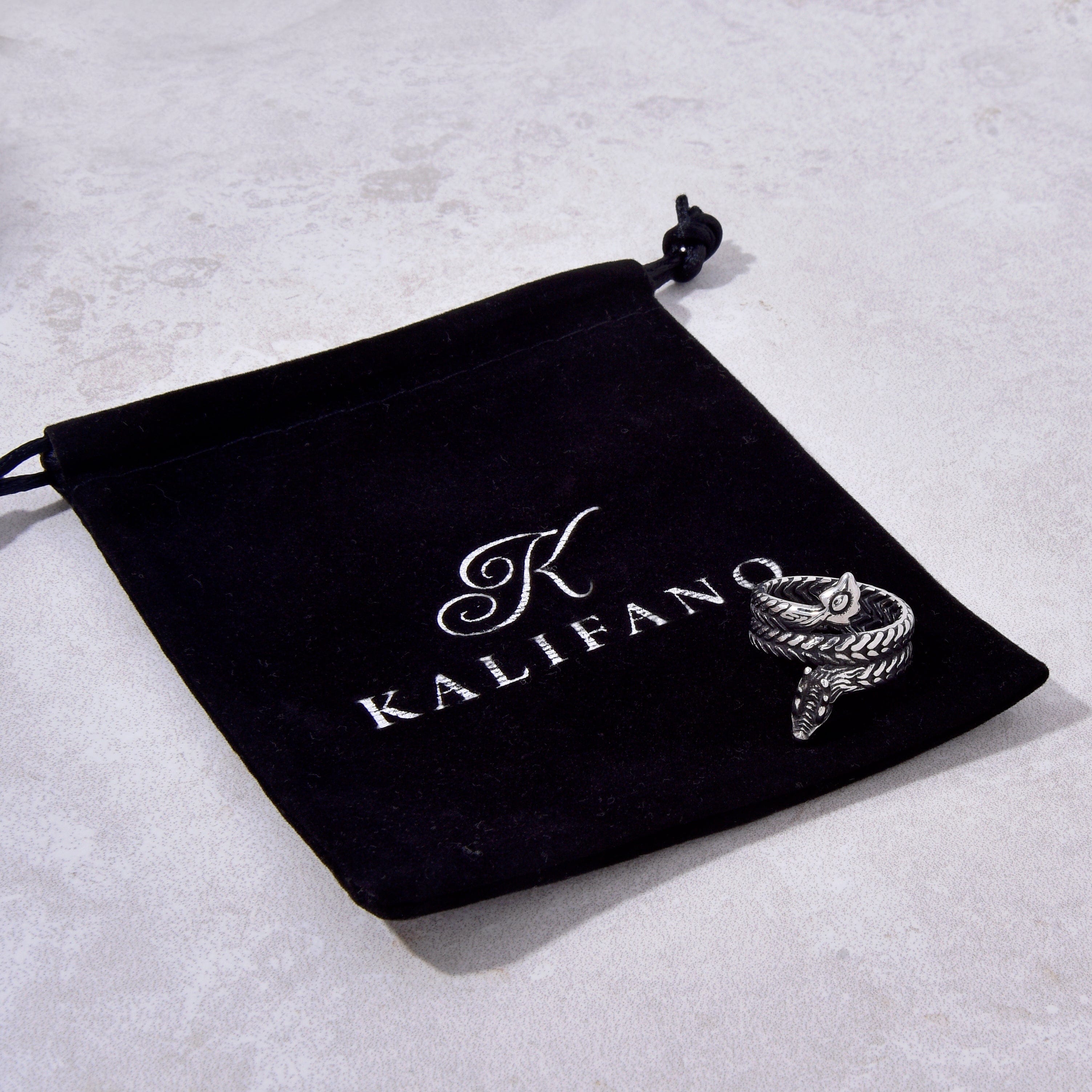 Kalifano Steel Hearts Jewelry Silver Dragon Steel Hearts Ring