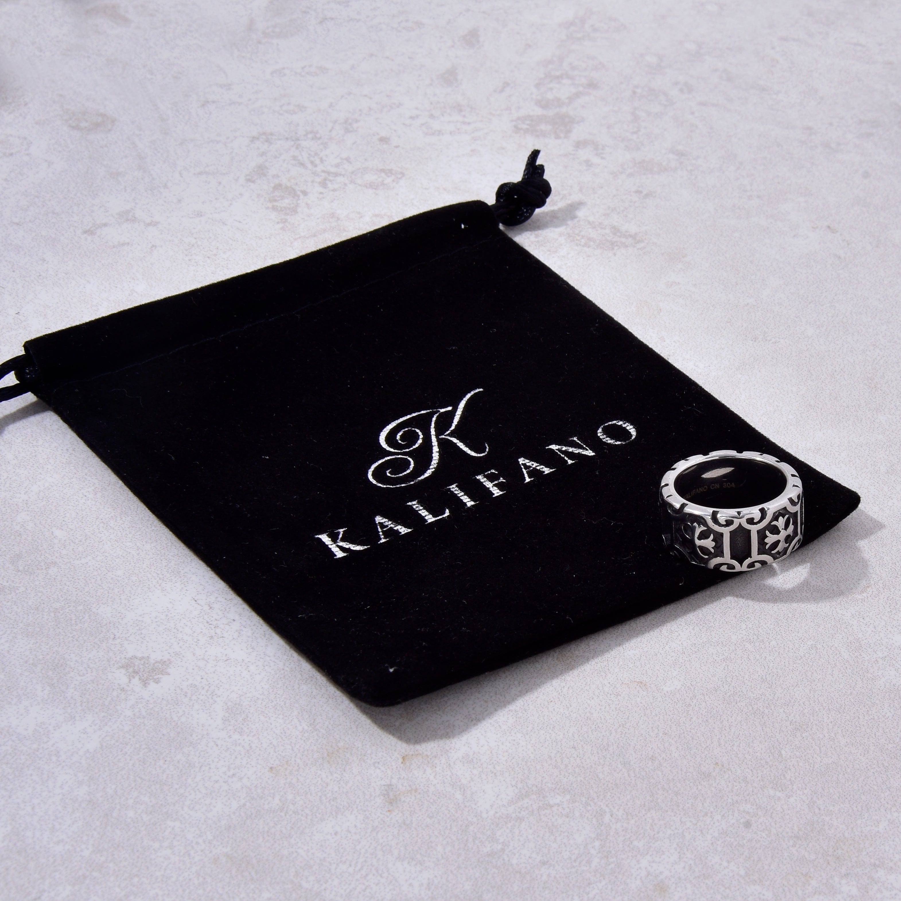 Kalifano Steel Hearts Jewelry Silver Flower Steel Hearts Ring