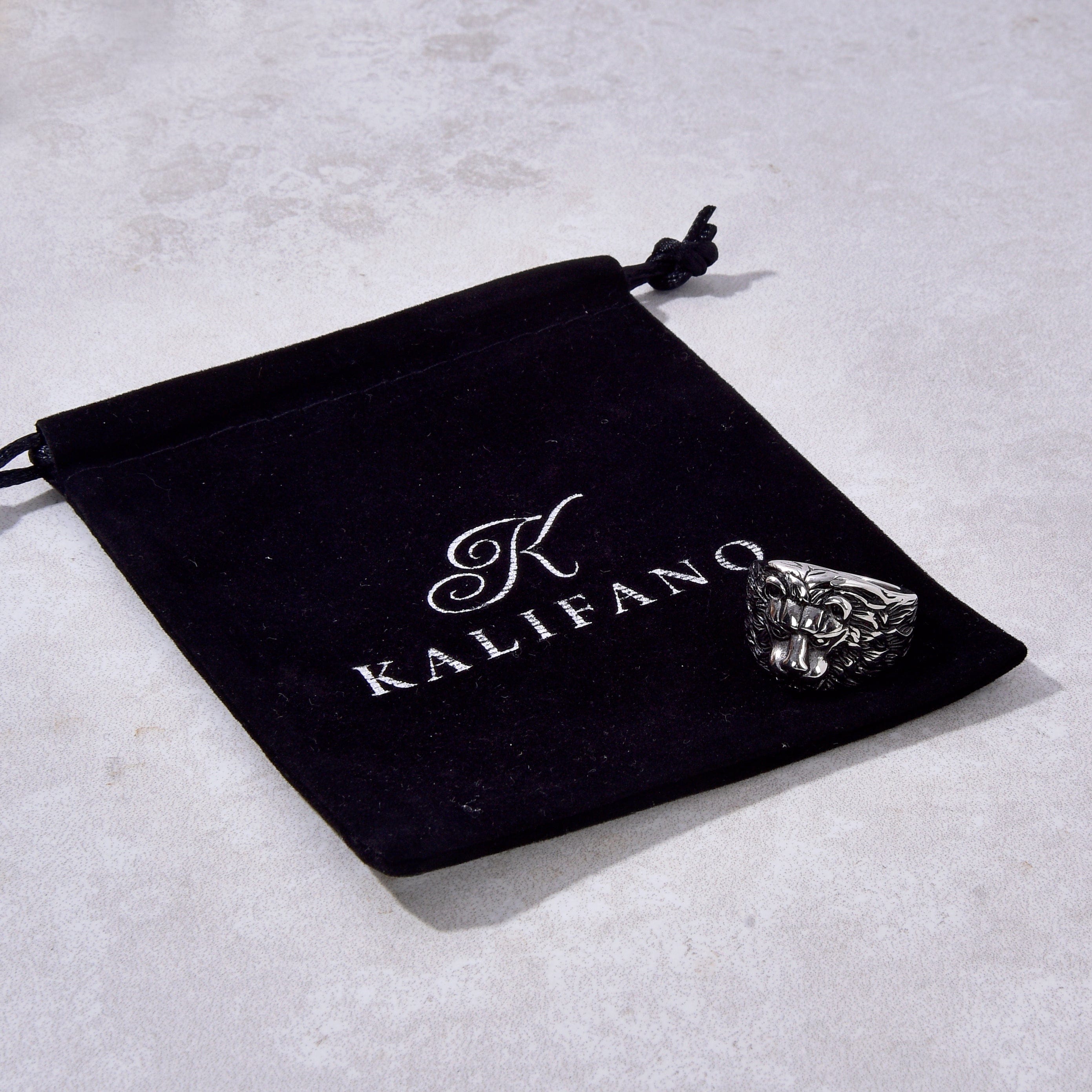 Kalifano Steel Hearts Jewelry Silver Lion Steel Hearts Ring