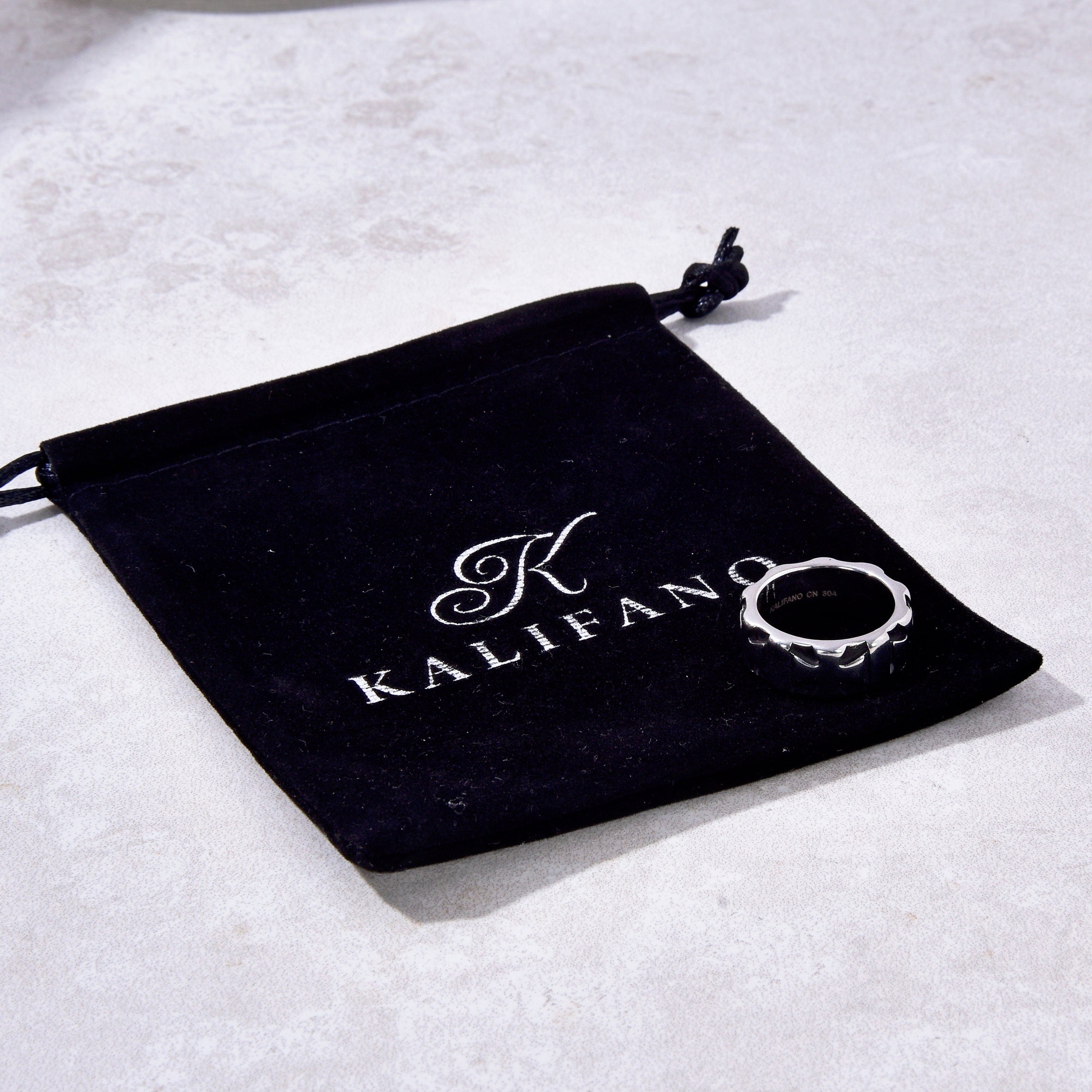 Kalifano Steel Hearts Jewelry Silver Square Cross Steel Hearts Ring