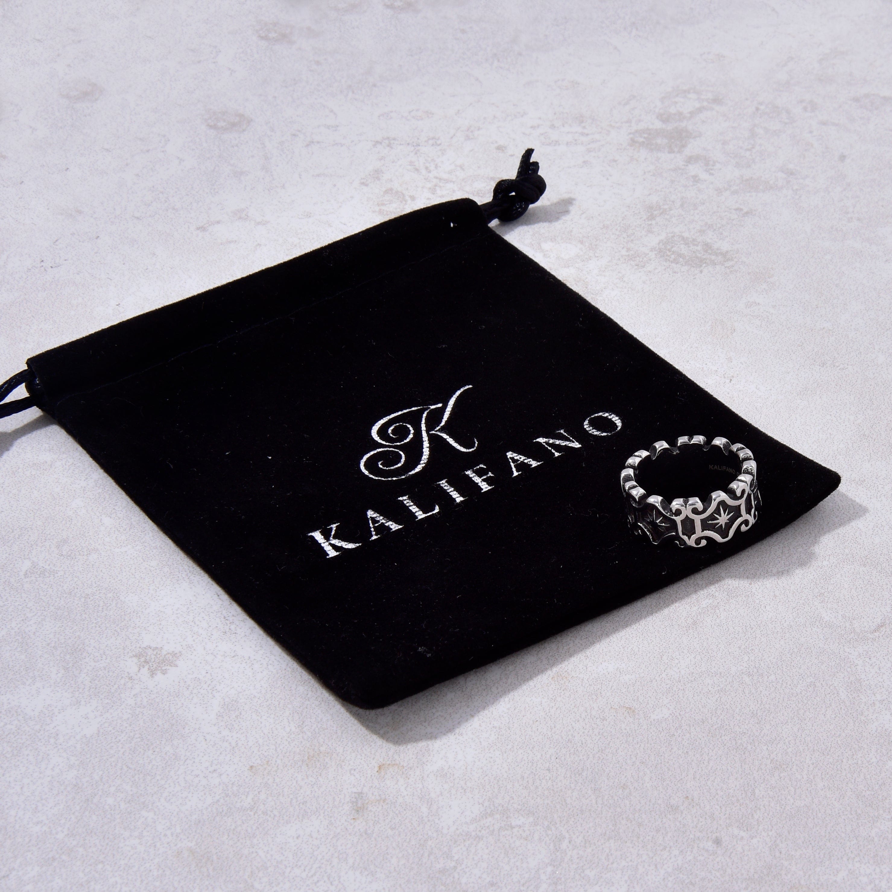 Kalifano Steel Hearts Jewelry Silver Starflash Steel Hearts Ring