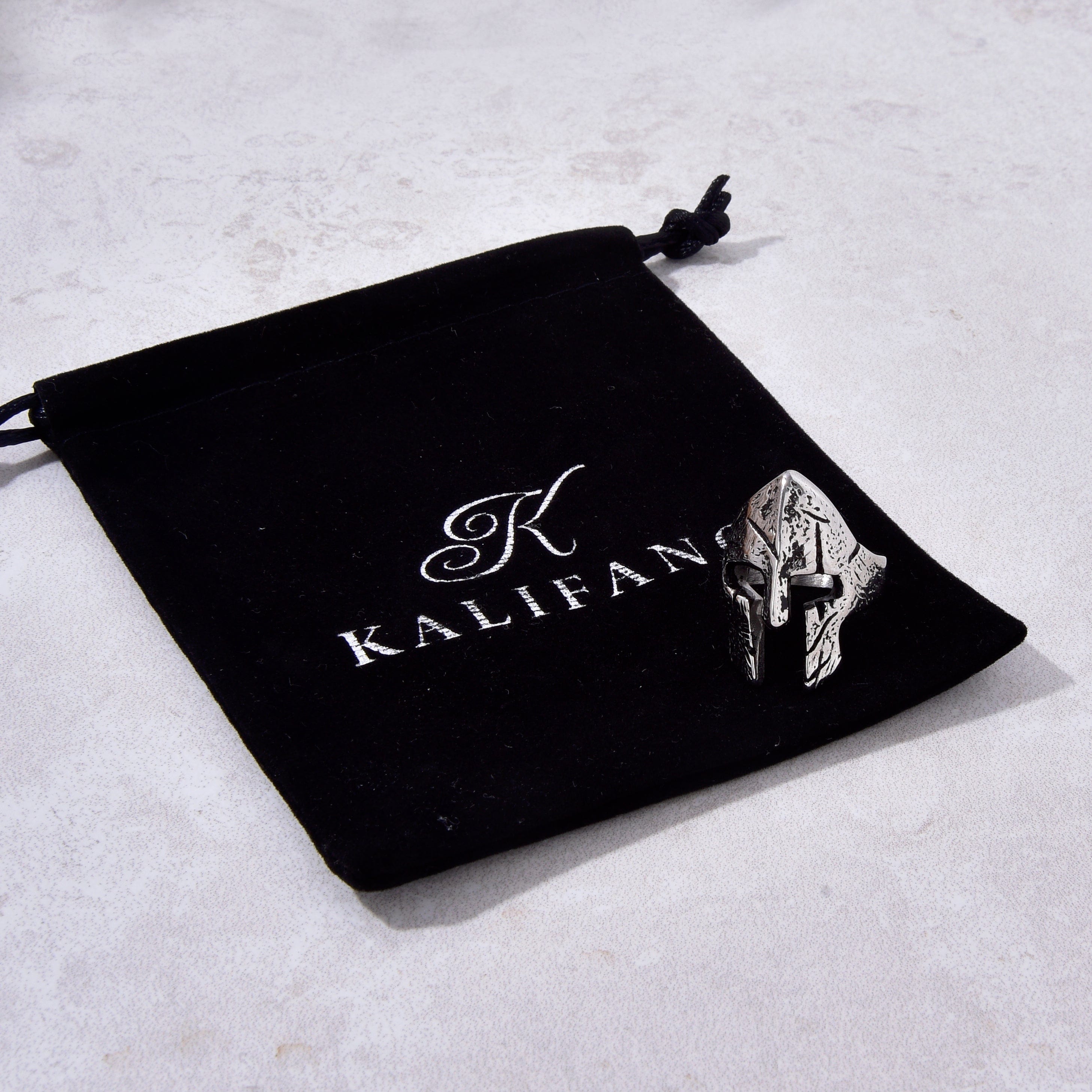 Kalifano Steel Hearts Jewelry Silver Warrior Helmet Steel Hearts Ring