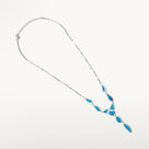 Aqua Opal 925 Sterling Silver Necklace