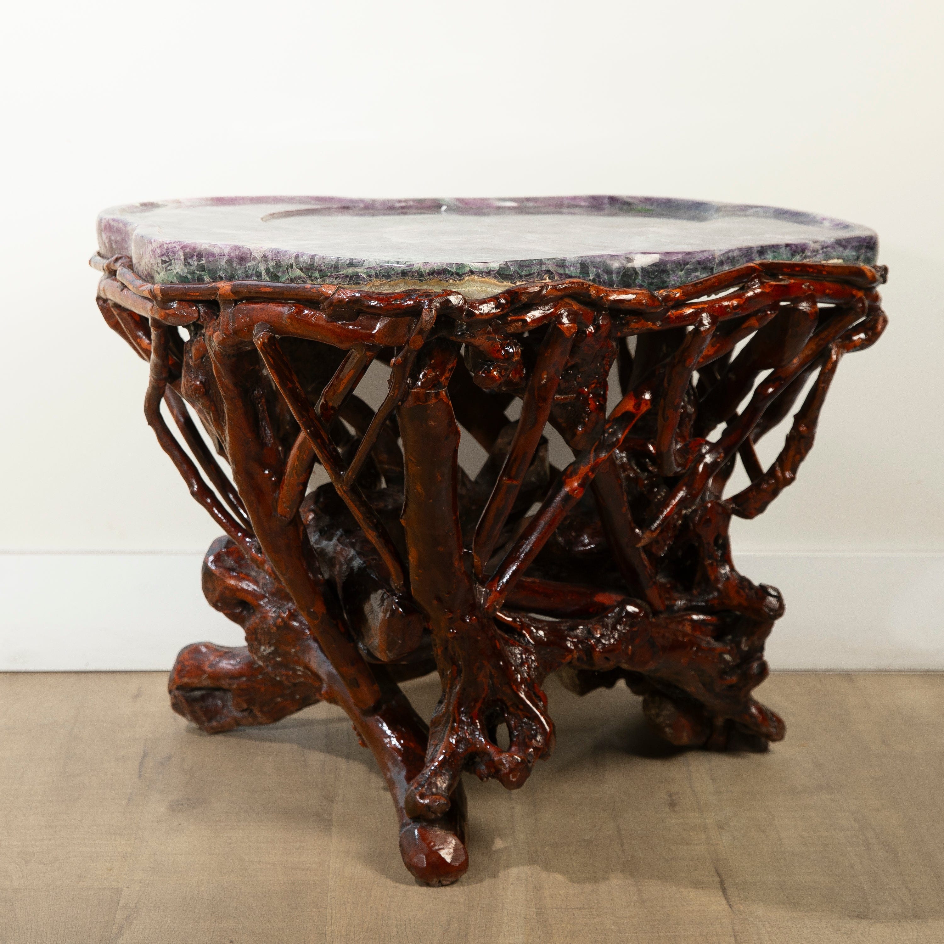 KALIFANO Table Green & Purple Fluorite Coffee Table 31" FT28000.002