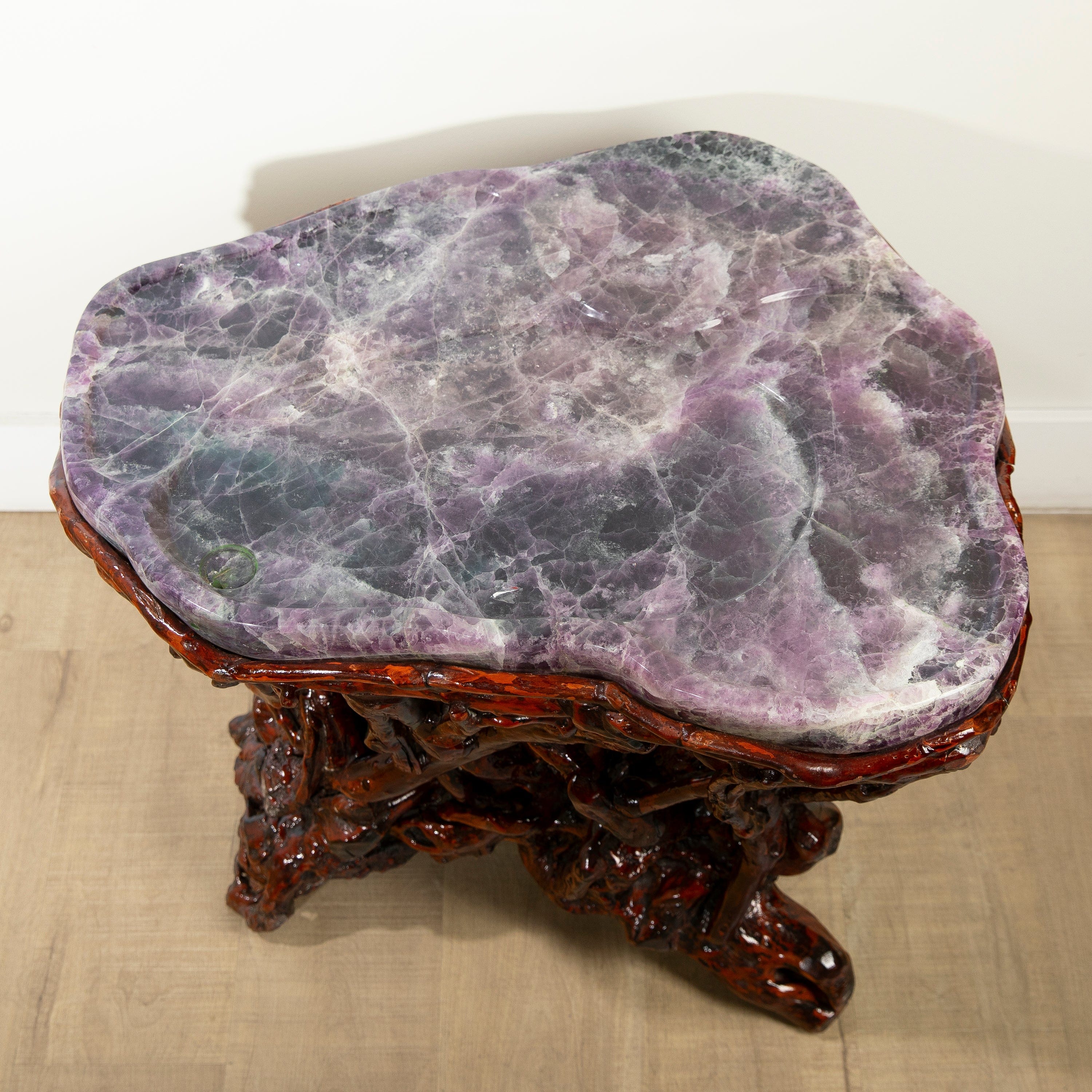 KALIFANO Table Green & Purple Fluorite Coffee Table 31" FT28000.002