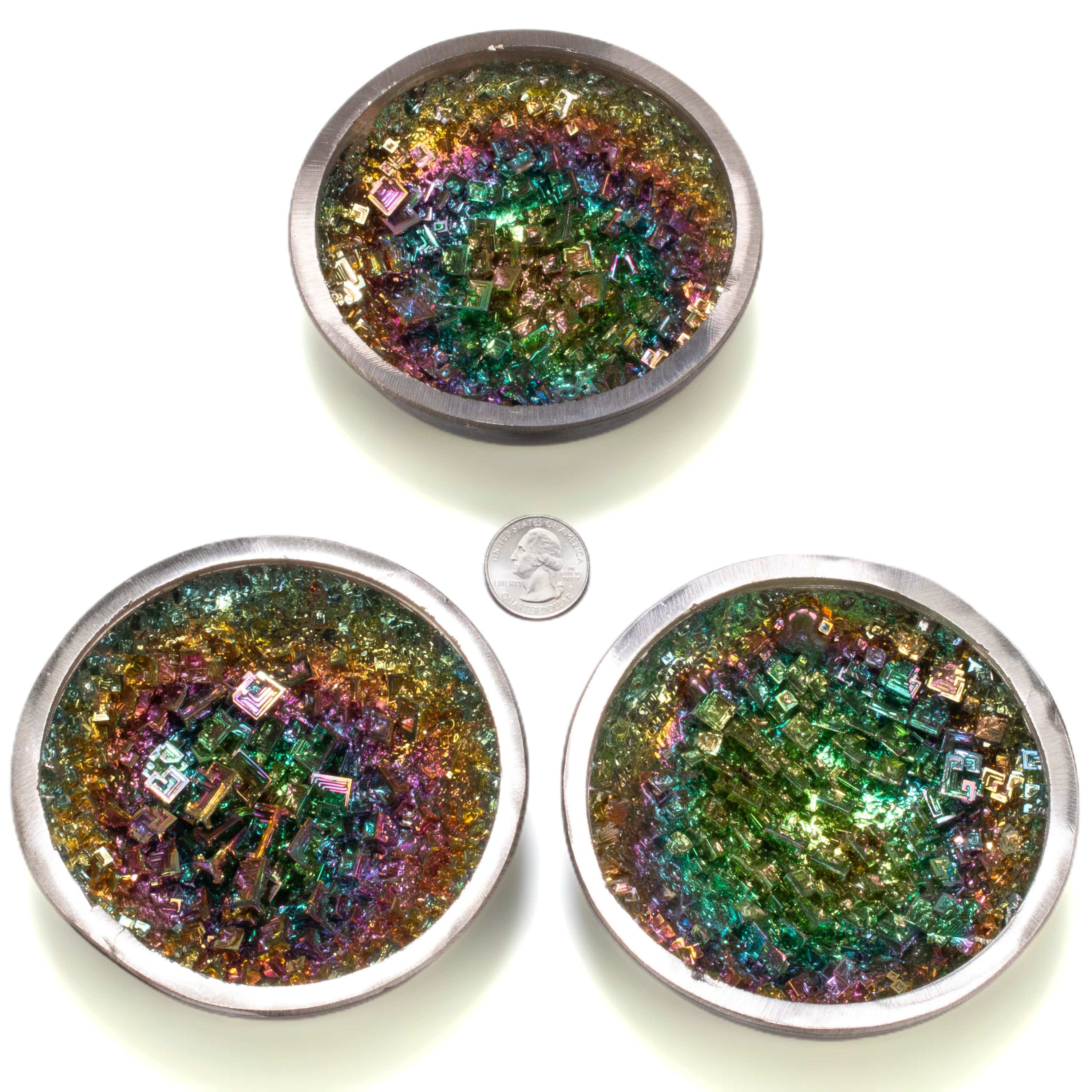 KALIFANO TUMBLED STONES Bismuth Ore Bowl - 4.5" BISMUTH-B