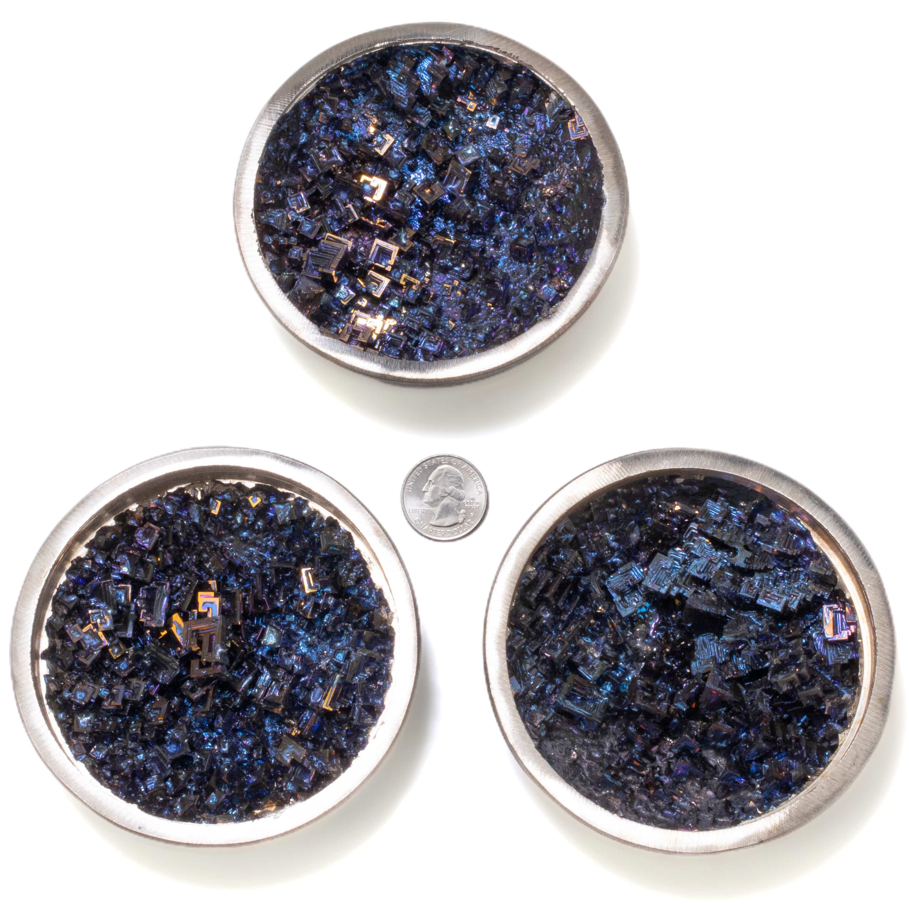 KALIFANO TUMBLED STONES Purple Bismuth Ore Bowl - 4" BISMUTH-B-PP