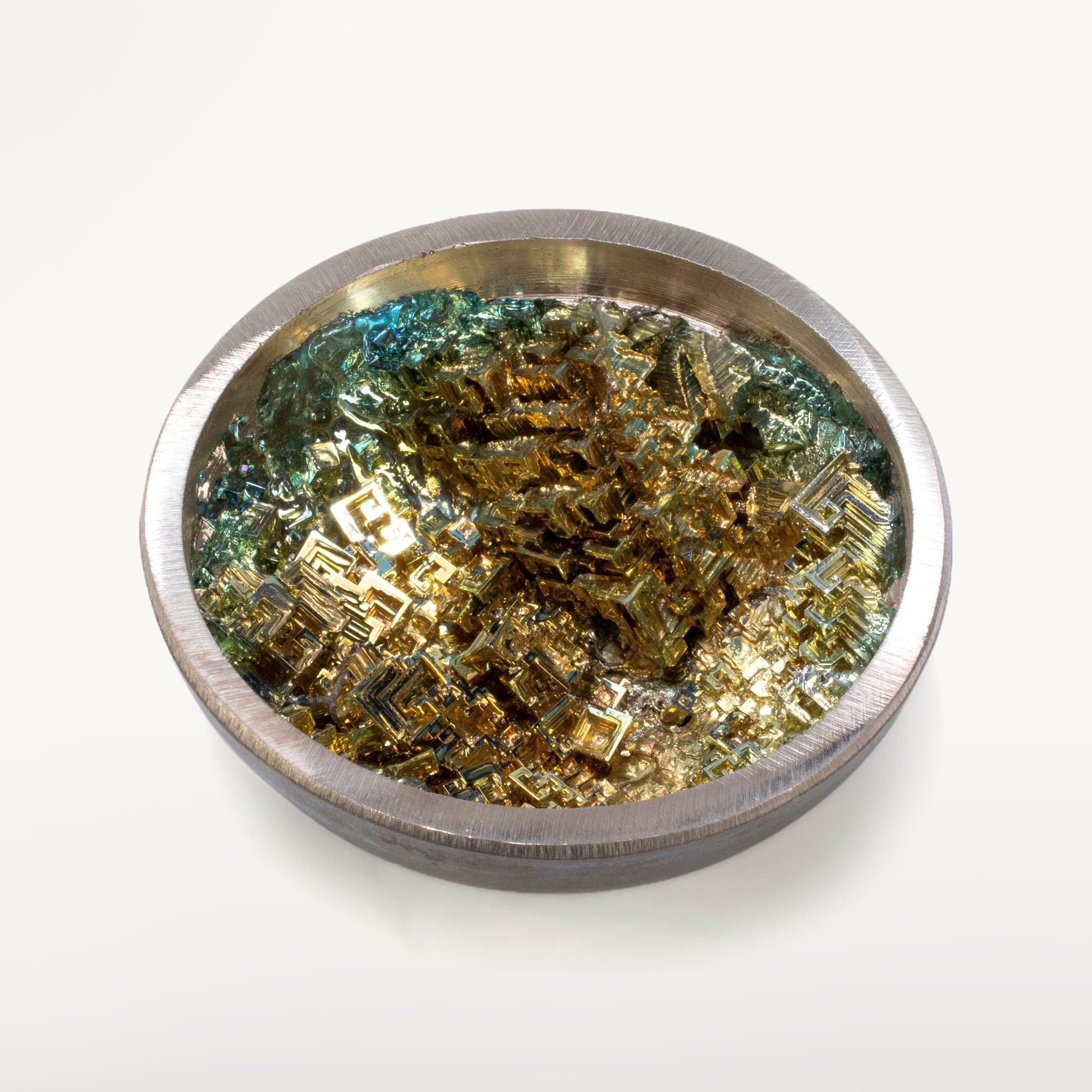 KALIFANO TUMBLED STONES Yellow Bismuth Ore Bowl - 4" BISMUTH-B-YL