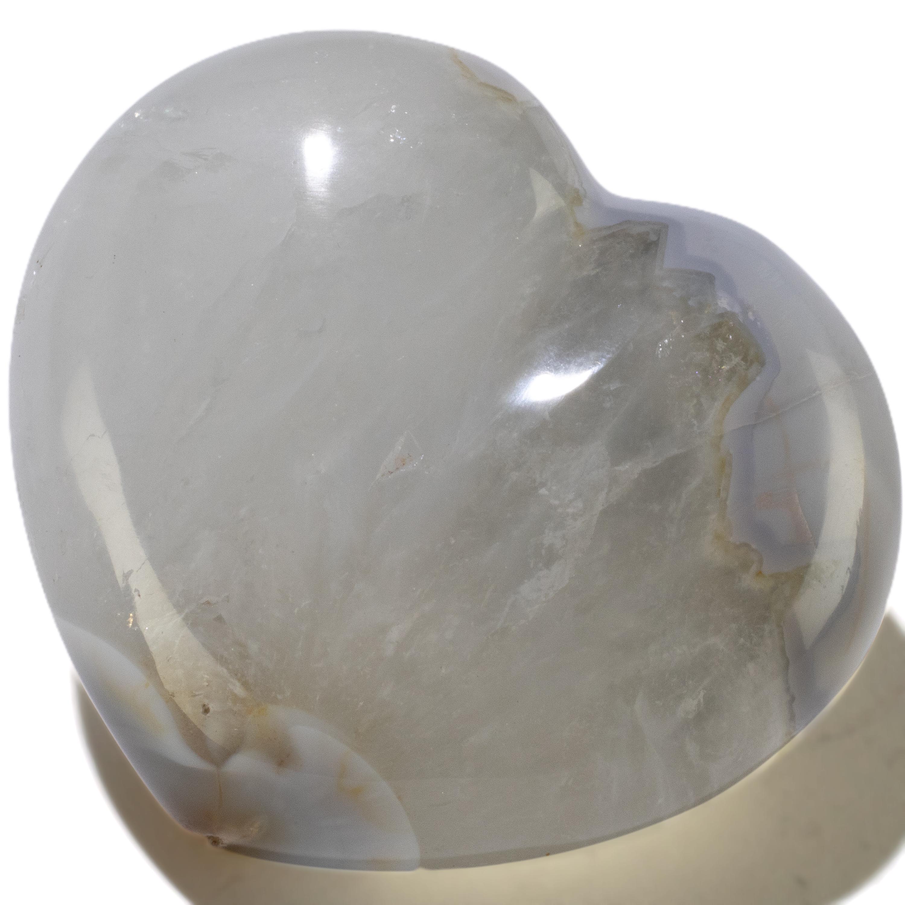 KALIFANO Agate Agate Gemstone Heart Carving 175g / 3in. GH400-AG