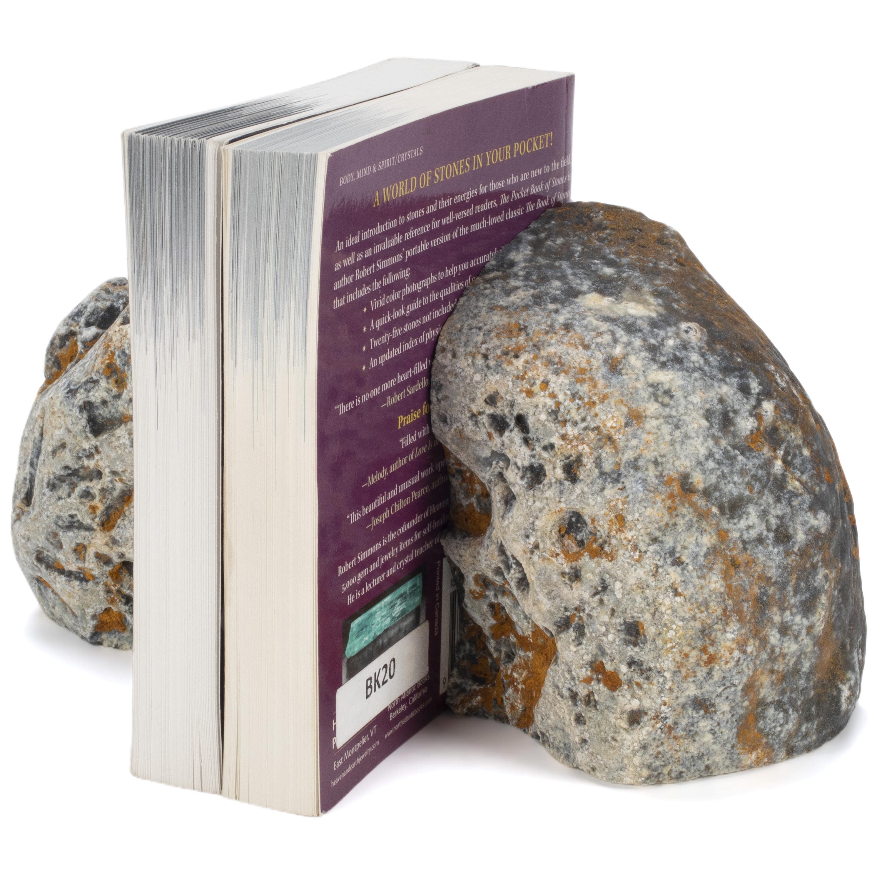 KALIFANO Agate Natural Agate Geode Bookend Set BAB240-AG