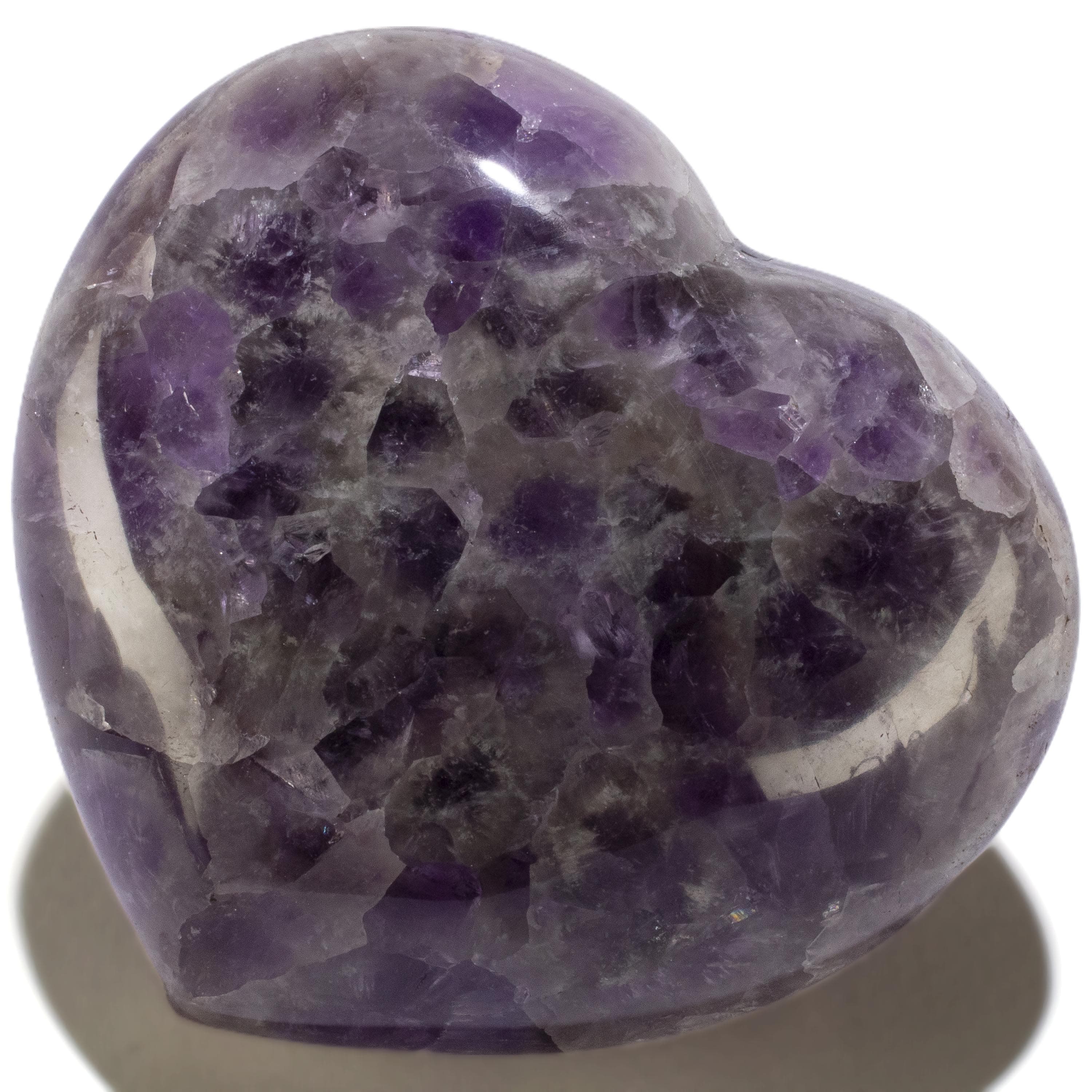 KALIFANO Amethyst Amethyst Gemstone Heart Carving 285g / 3.5in. GH300-AM