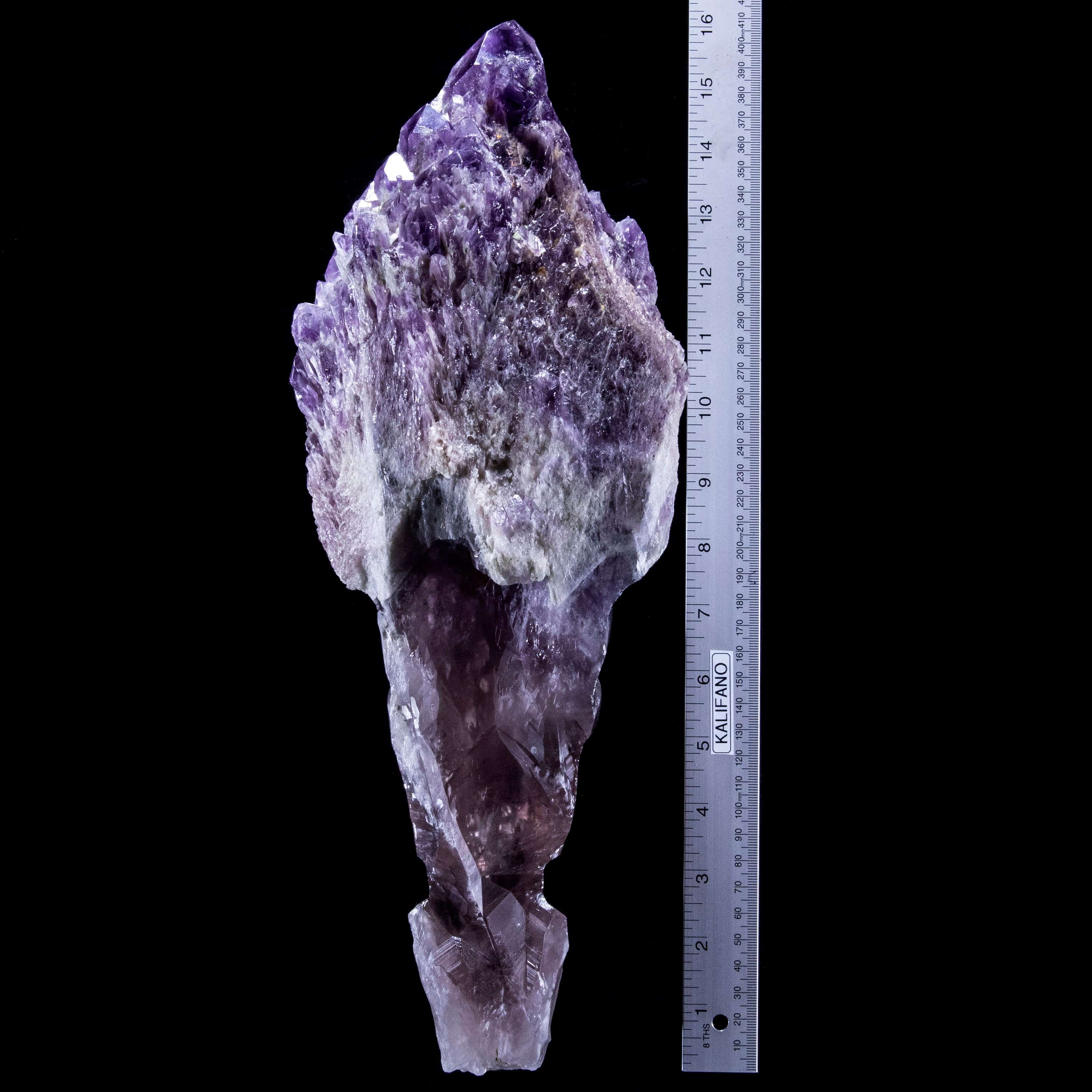 Kalifano Amethyst Natural Brazilian Elestial Amethyst Skull Carving - 14 in. / 9 lbs SK9800.003