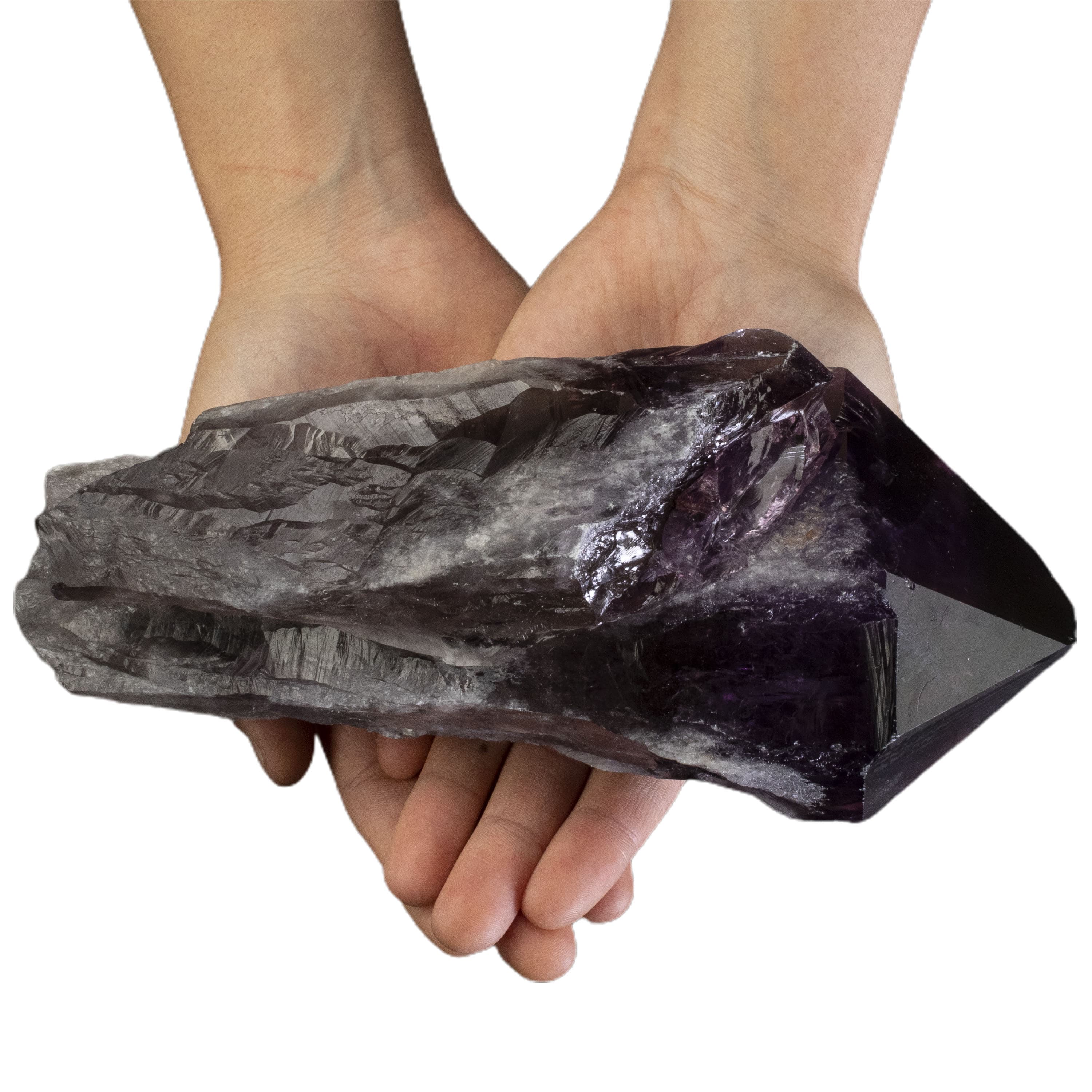 Kalifano Amethyst Natural Elestial Amethyst Point - 9 in. / 3.3 lbs ALW1600