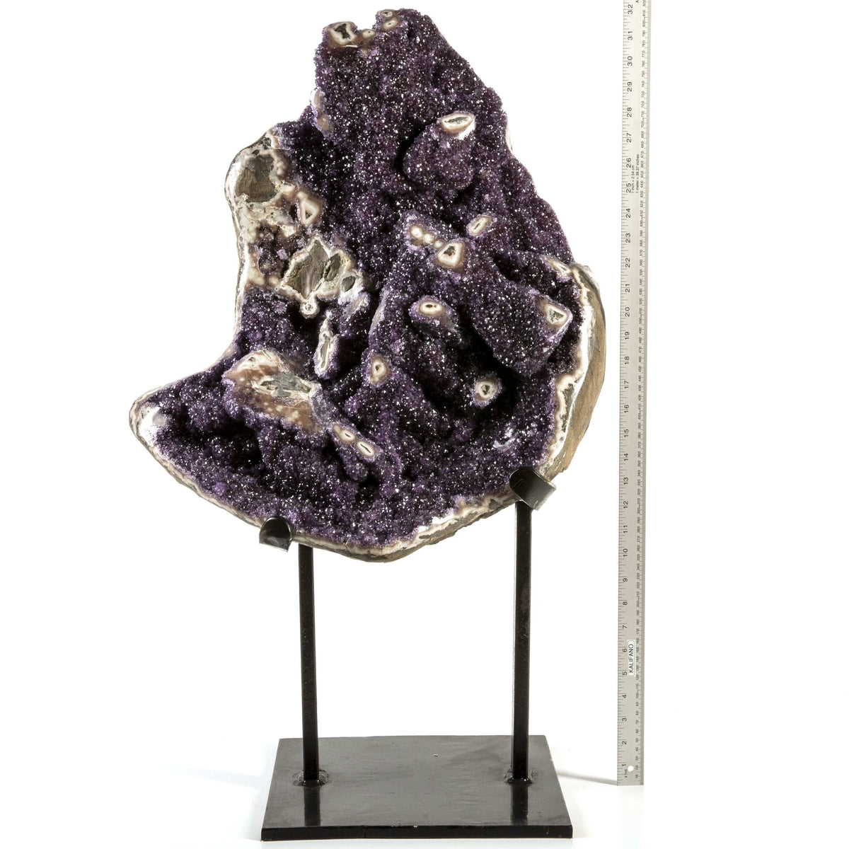 Kalifano Amethyst Natural Uruguayan Amethyst Geode on Custom Stand - 32 in / 148 lbs UAG36000.003