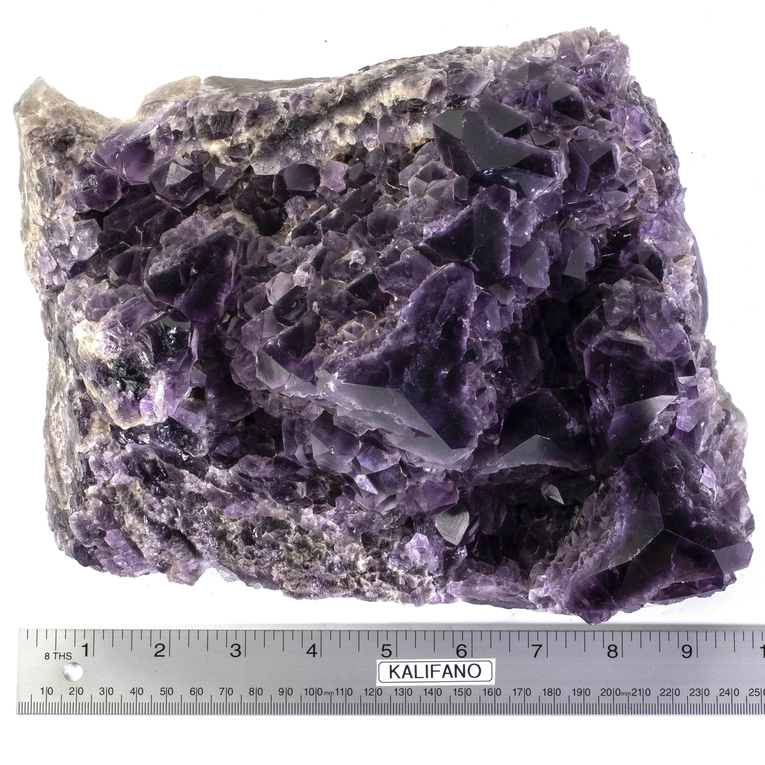 Kalifano Amethyst Rare Natural Elestial Amethyst Cluster Point from Brazil - 20.2 lbs ALW3400.001