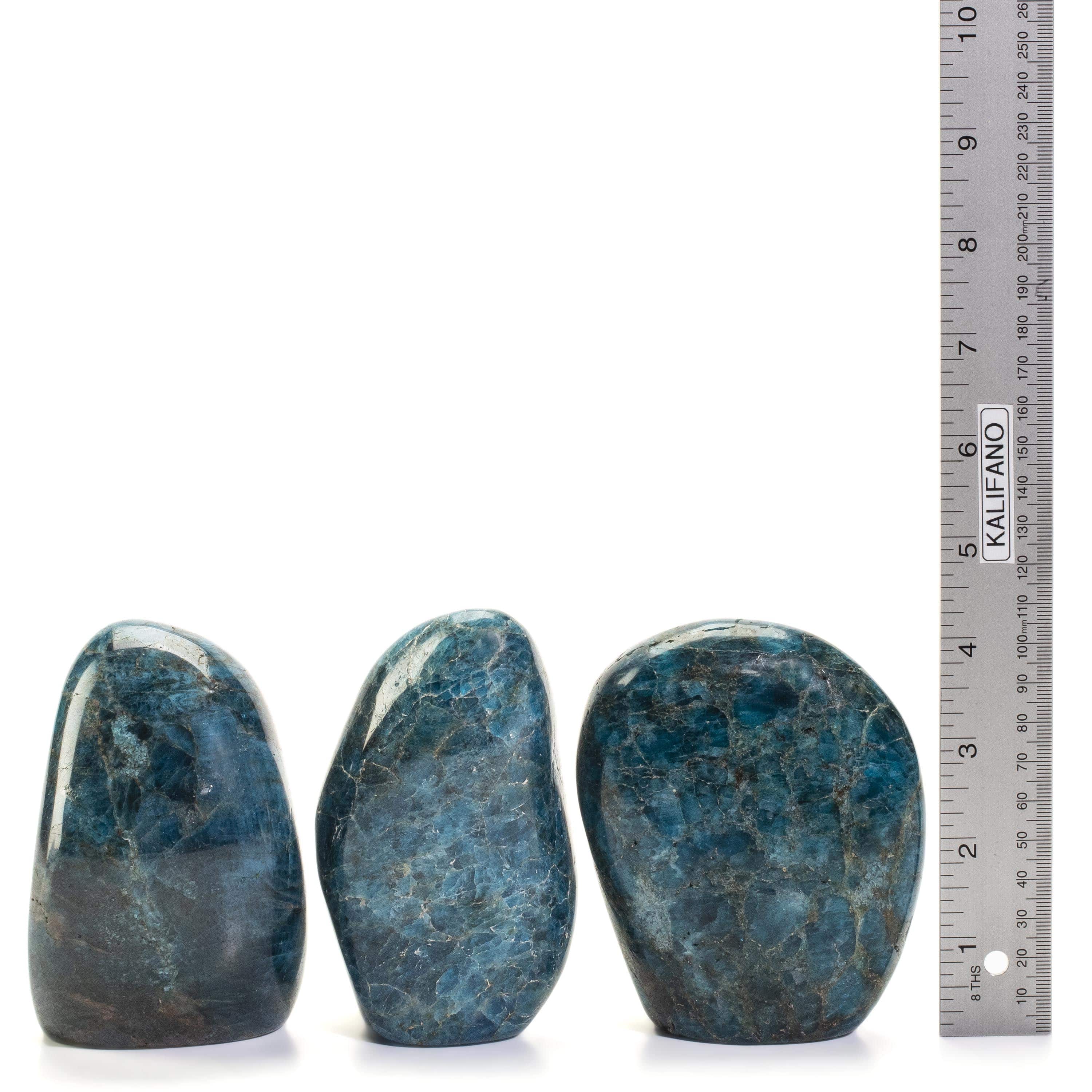 Kalifano apatite Blue Apatite Freeform Cut Base - 5" / 875g CB500-AP