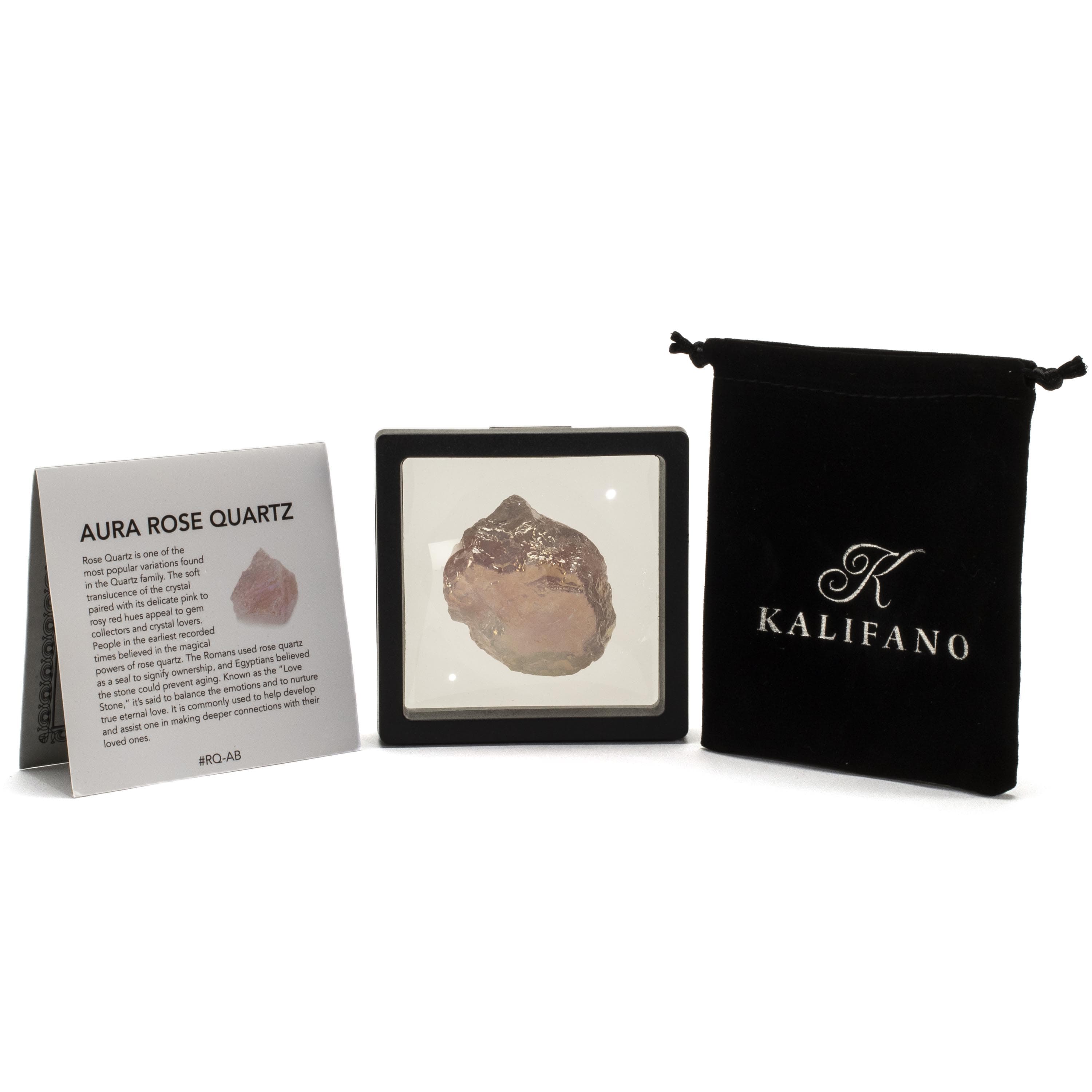 KALIFANO Aura Plated Rose Quartz RQ-AB
