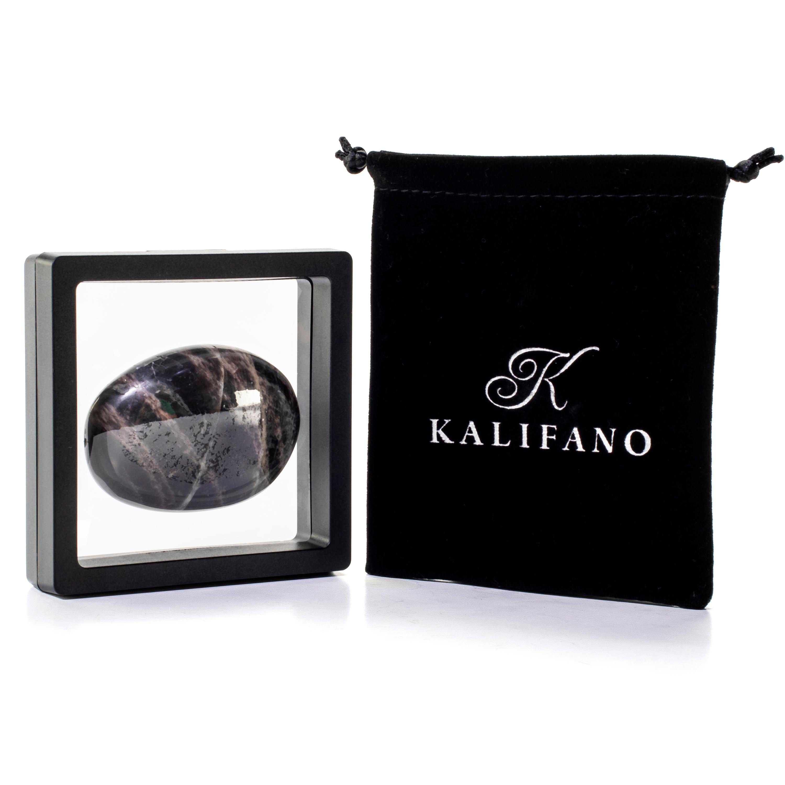 KALIFANO Black Moonstone Palm Stone PS60-BM