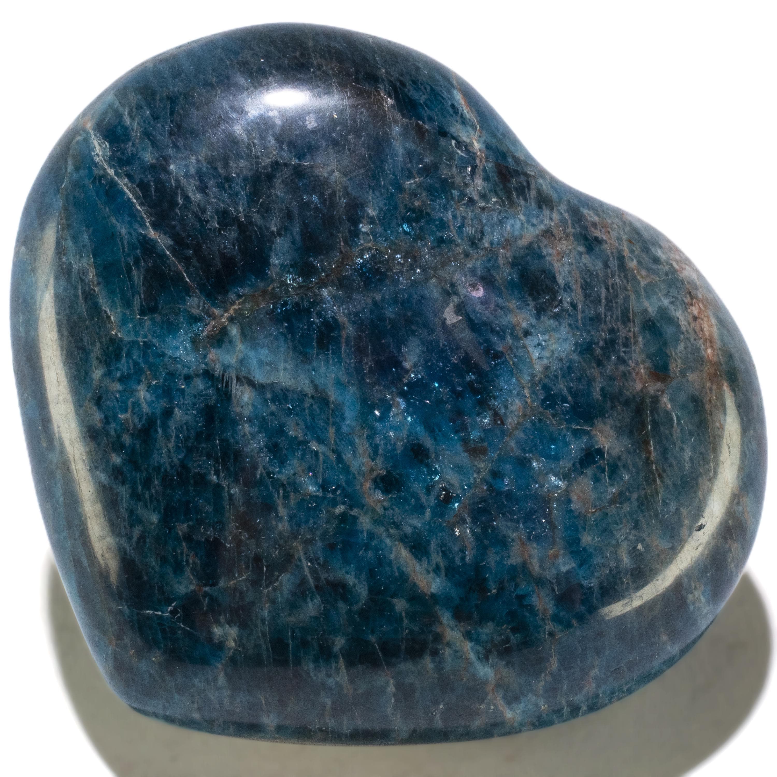 KALIFANO Blue Apatite Blue Apatite Gemstone Heart Carving 250g / 3.5in. GH240-AP