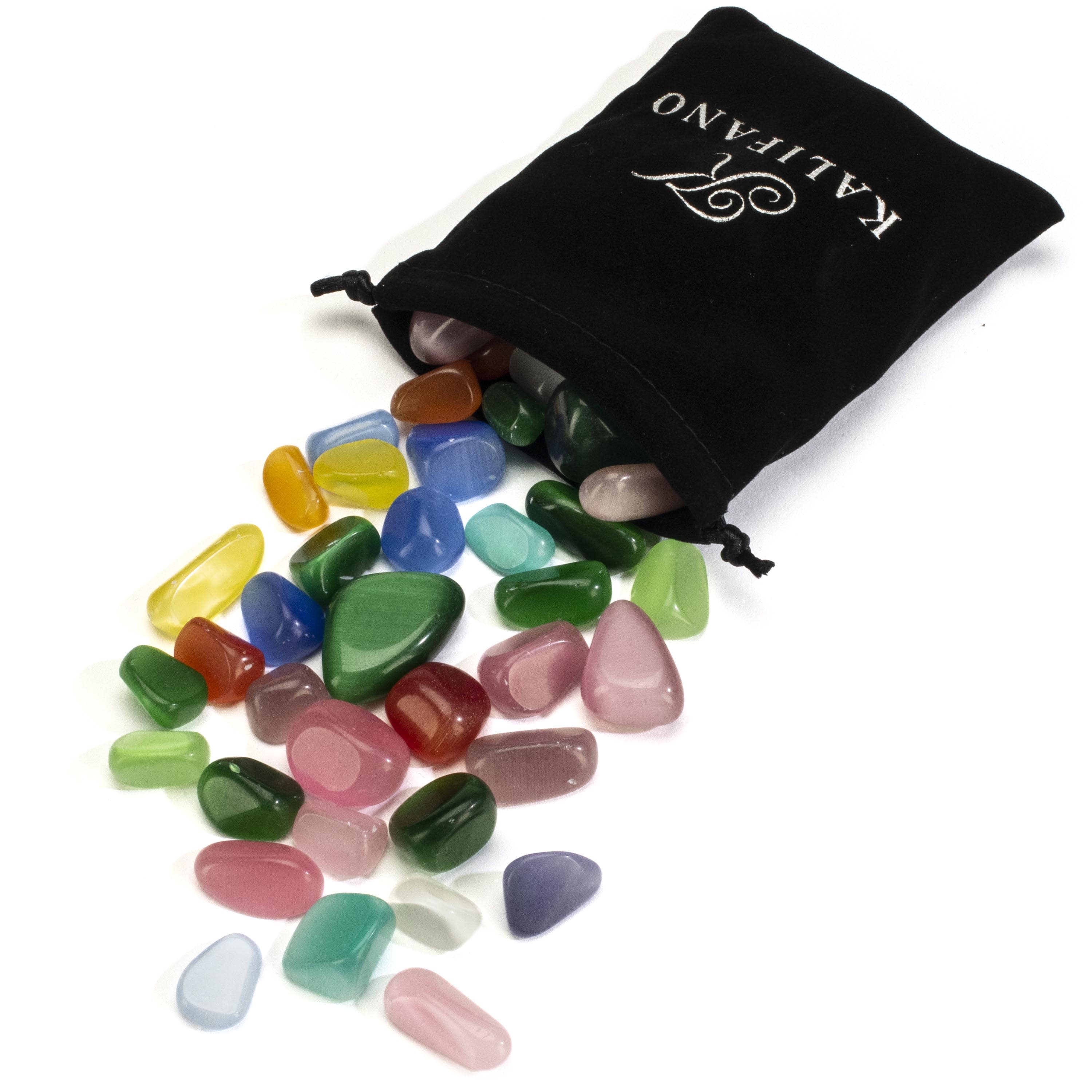 KALIFANO Cat Eye Multi Agate Tumbled Stone TS-CAM