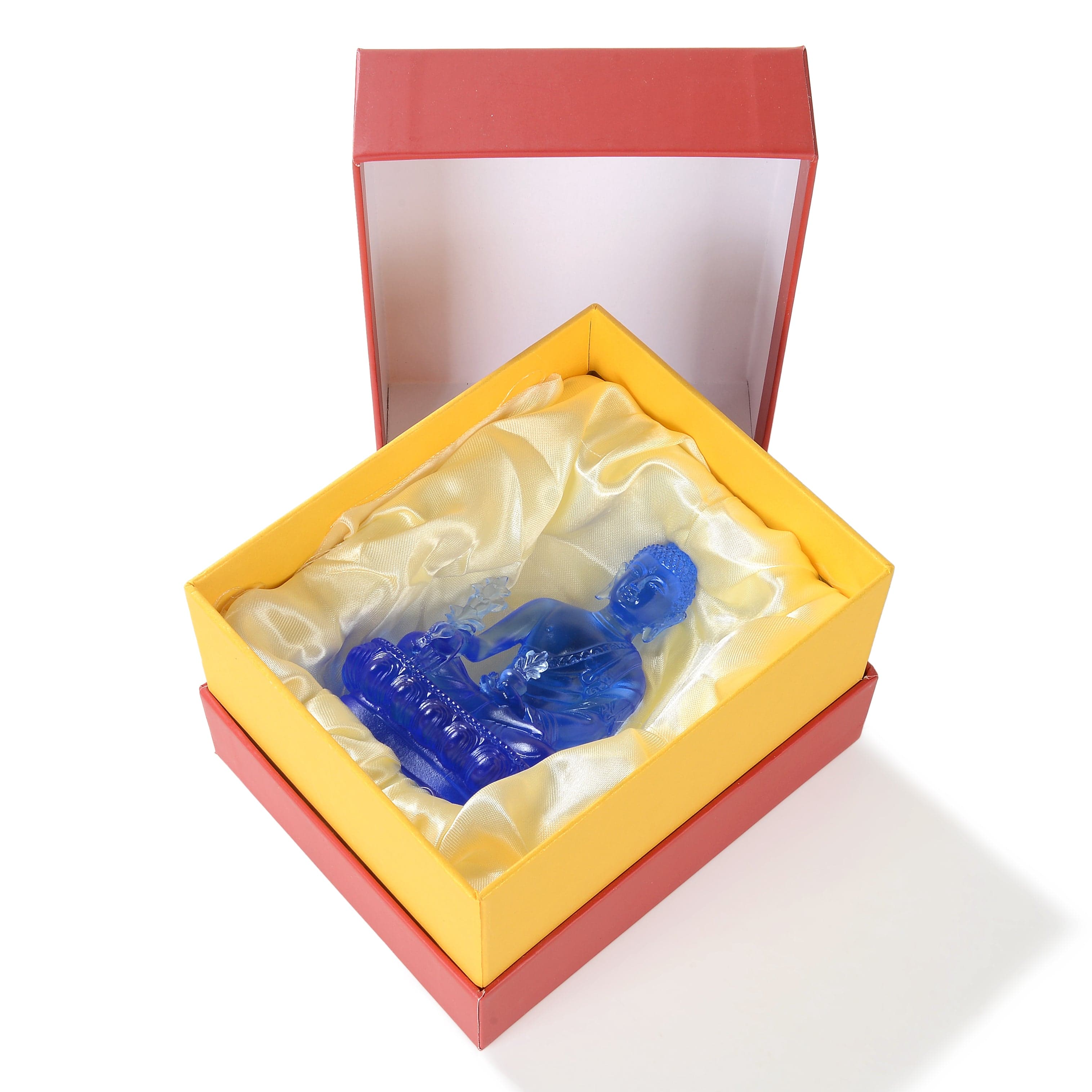 Kalifano Crystal Carving Divine Blue Guan Yin Crystal Carving - A Symbol of Compassion and Protection CRB110-BL