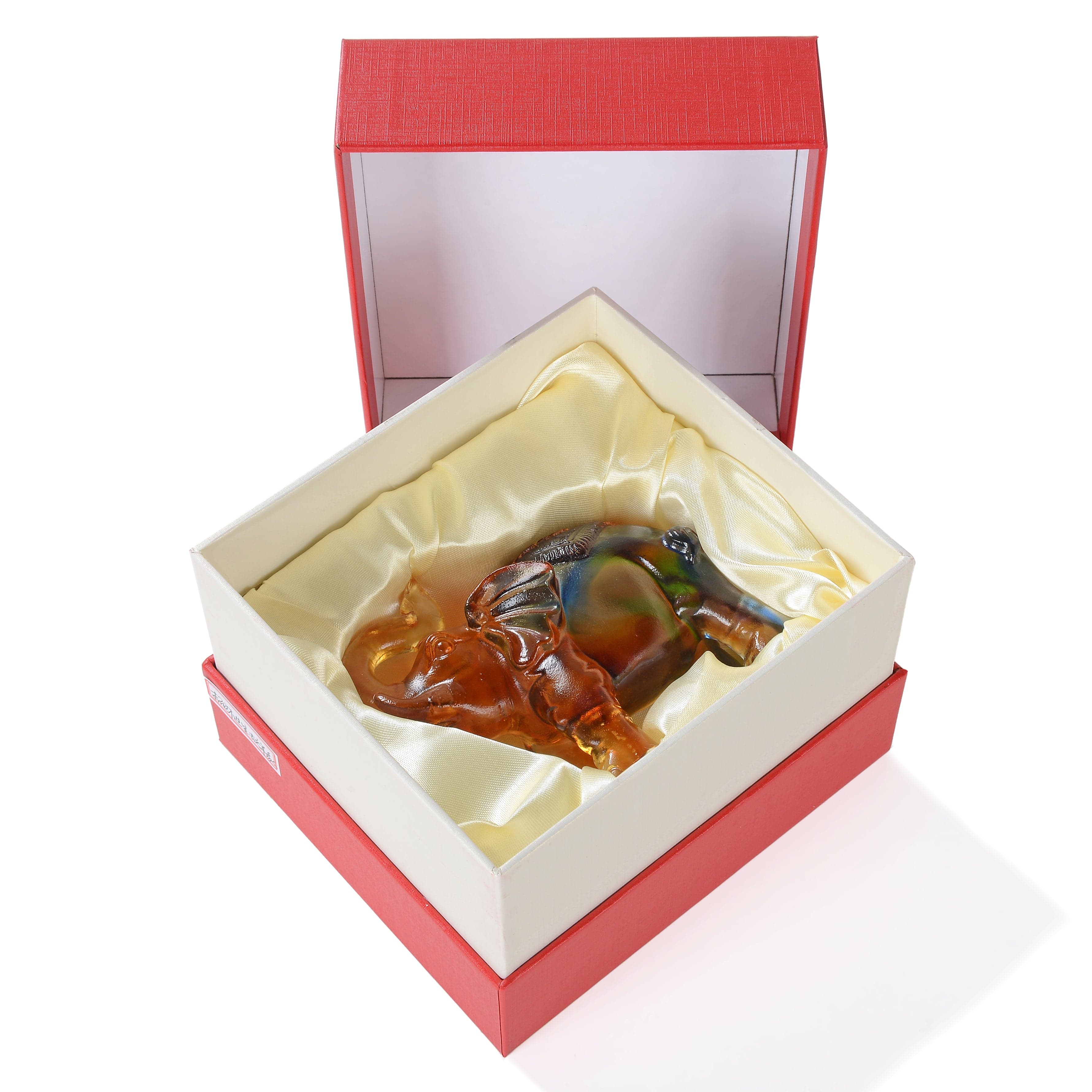 Kalifano Crystal Carving Magnificent Elephant Crystal Carving - A Symbol of Strength and Wisdom CR130-ELE