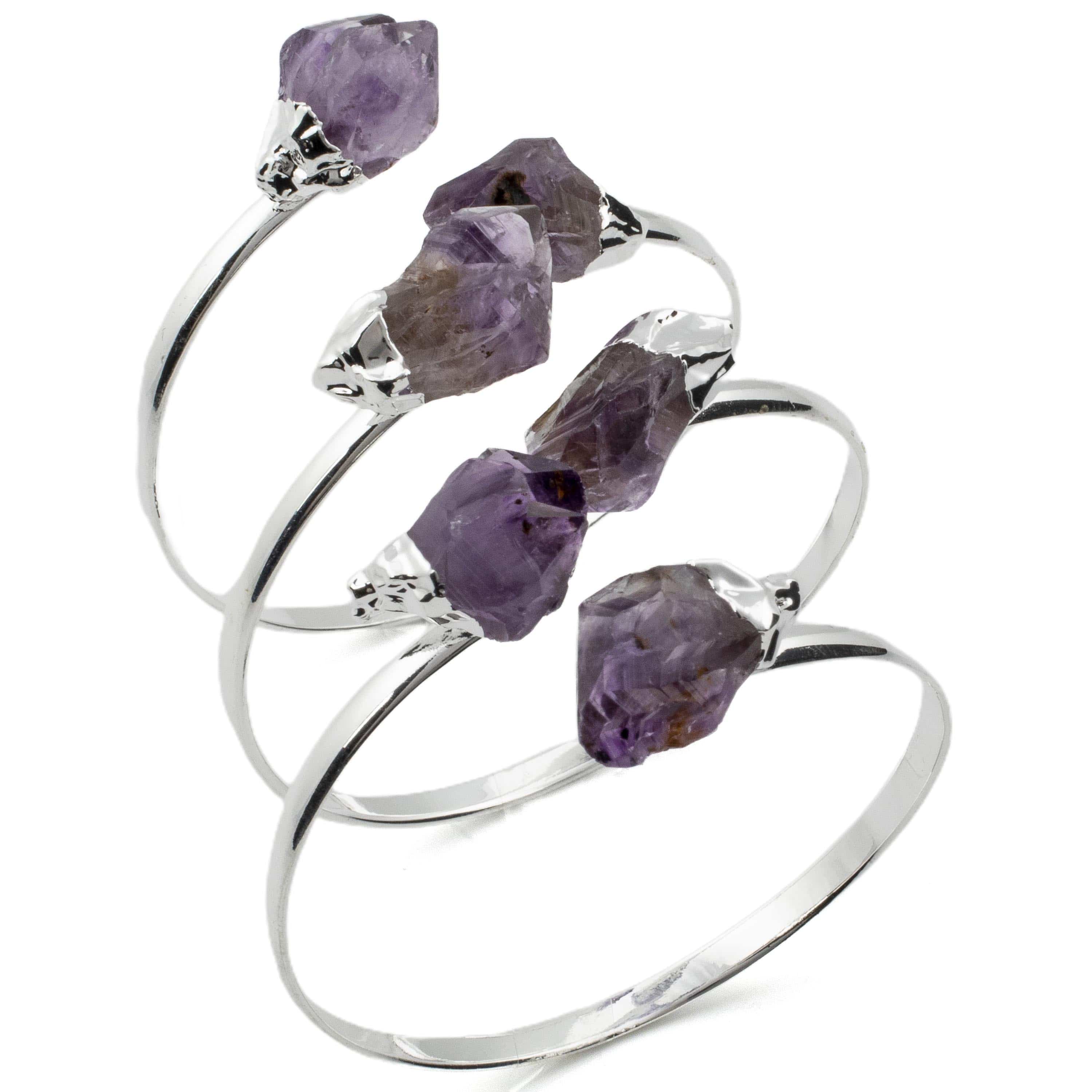 Kalifano Crystal Jewelry Amethyst Point Bracelet CJB-1016-AM