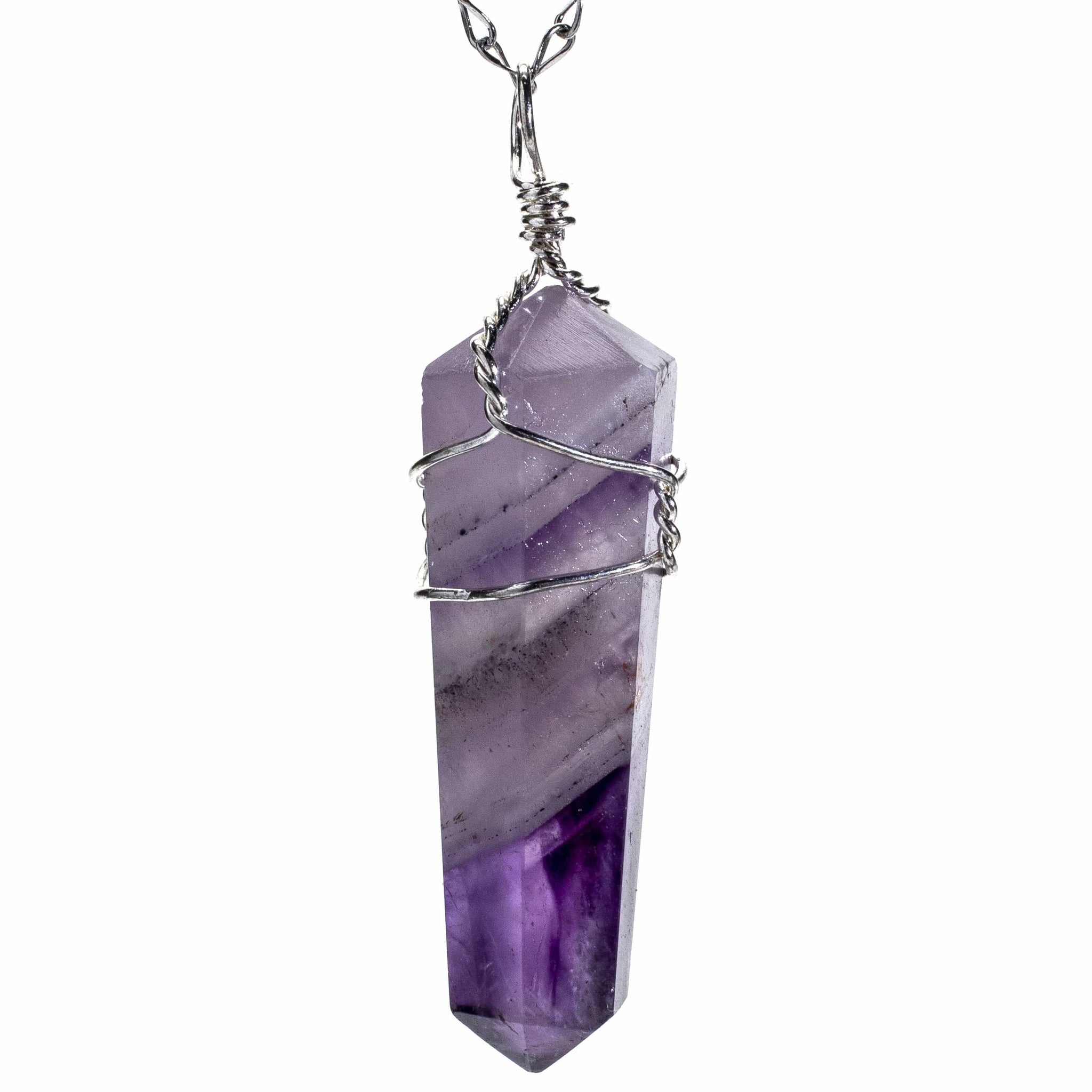 Healing Crystal Stone Pointed Necklace Natural Spiritual Gemstone Pendant  Necklaces Stress Relief Anxiety Jewelry gift for Men Women