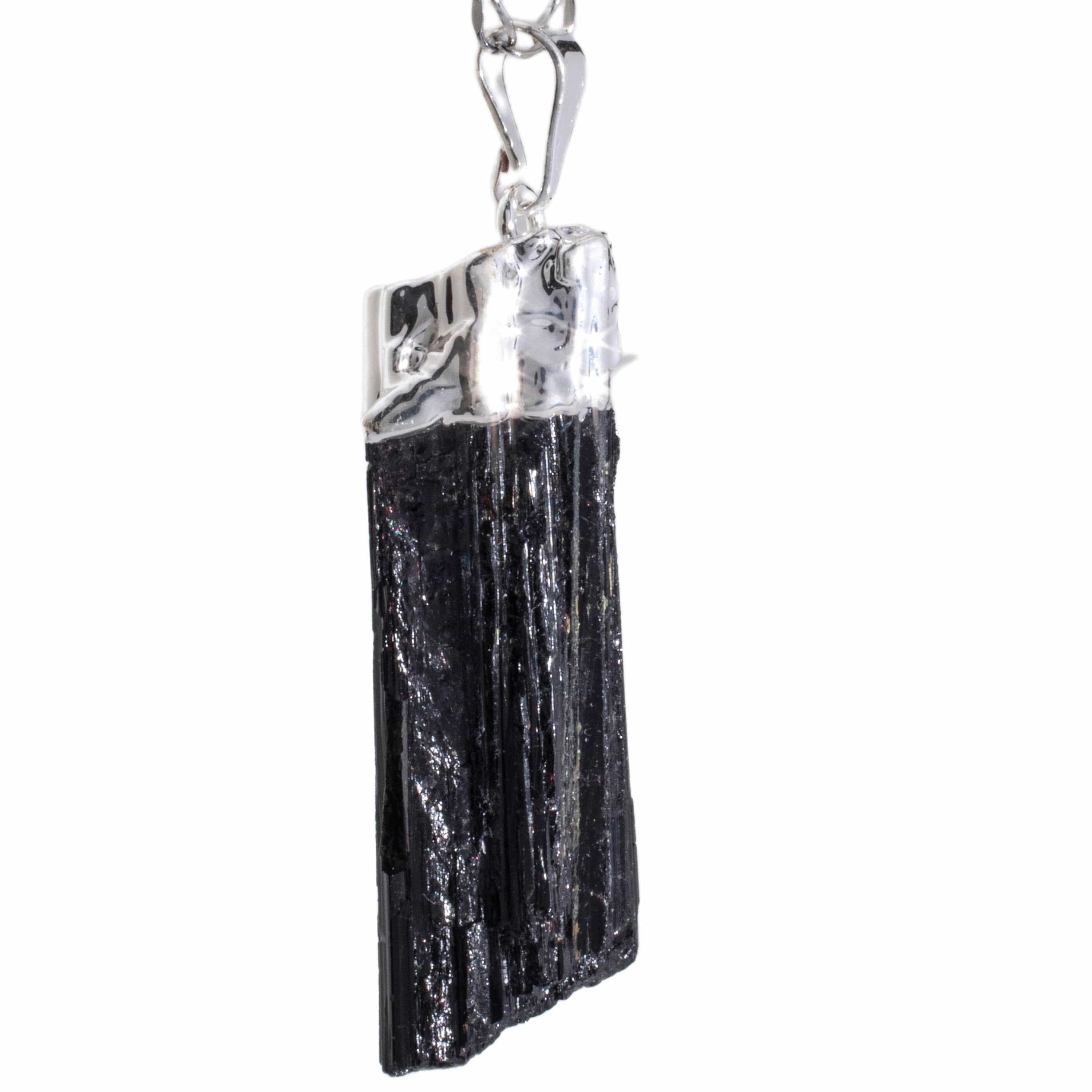 Kalifano Crystal Jewelry Black Tourmaline Pendnant on Chain CJN-51-BT
