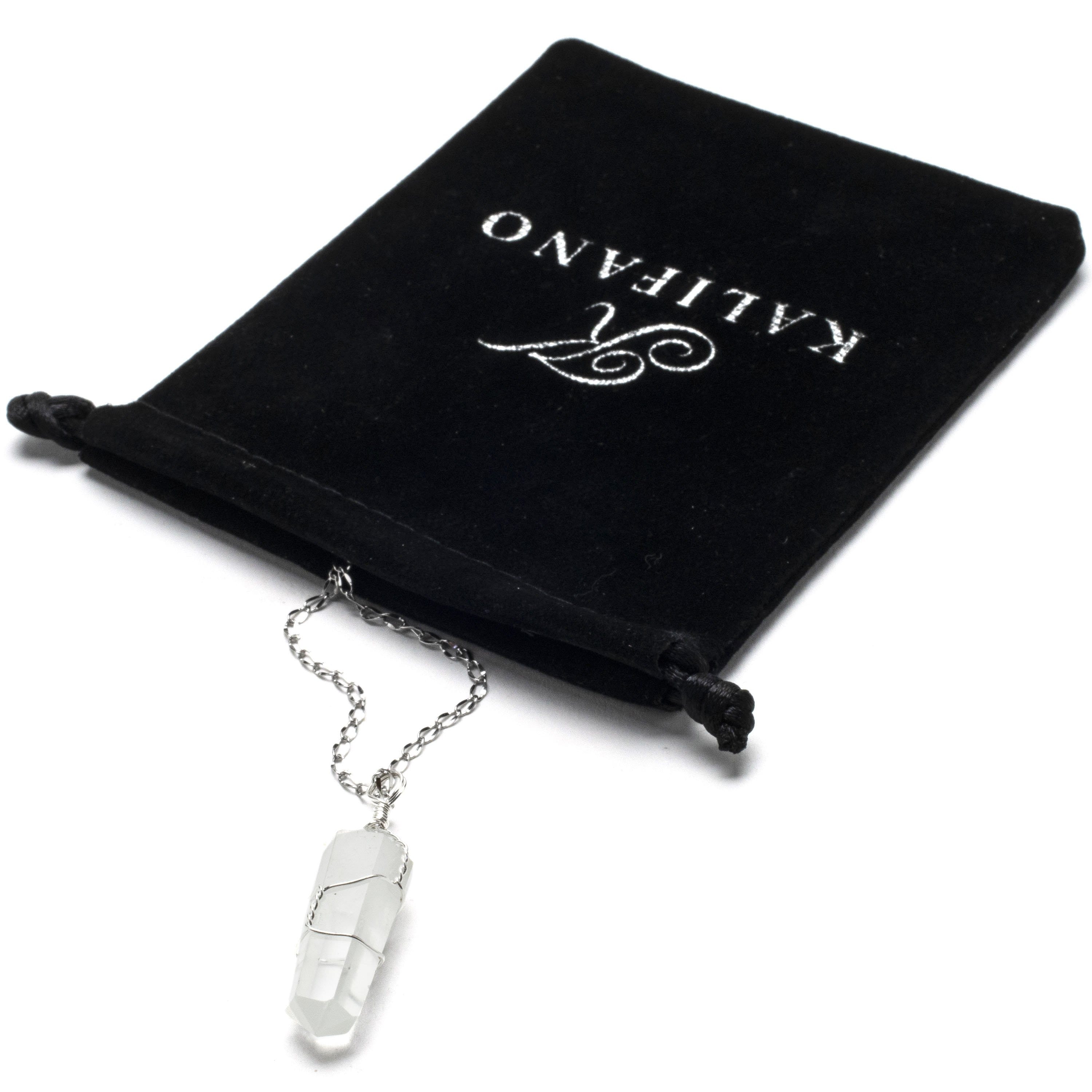 Kalifano Crystal Jewelry Quartz Point Healing Stone Pendant CJ20-QZ
