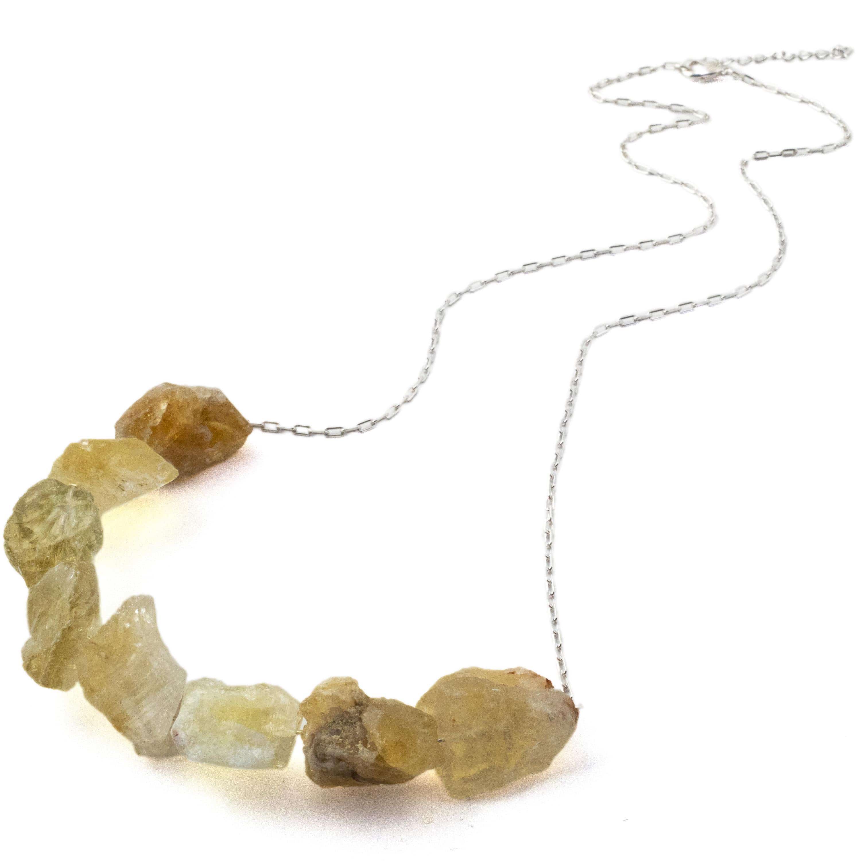 Kalifano Crystal Jewelry Rough Citrine Necklace CJN-2046-CT