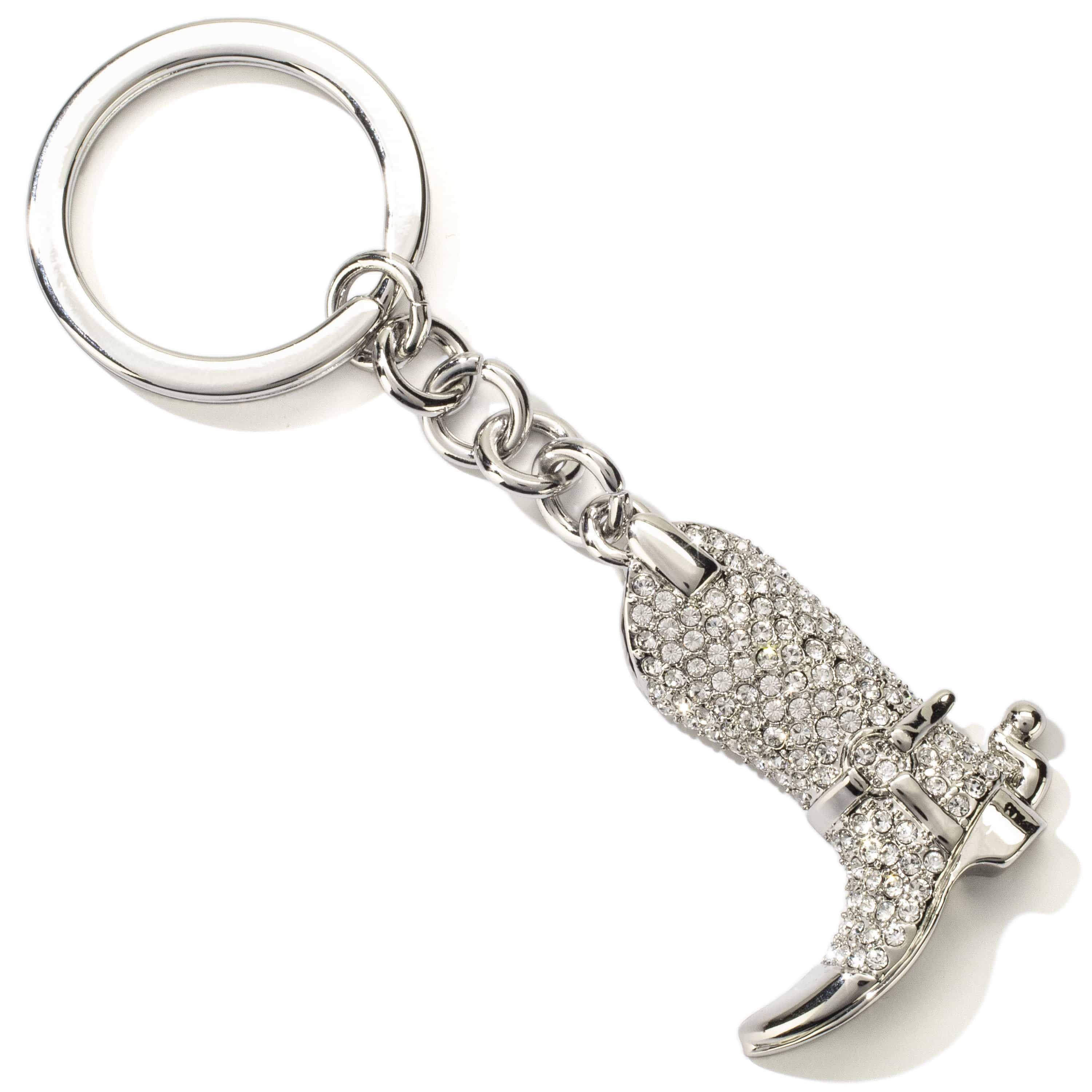 Kalifano Crystal Keychains Cowboy Boot Keychain made with Swarovski Crystals SKC-030