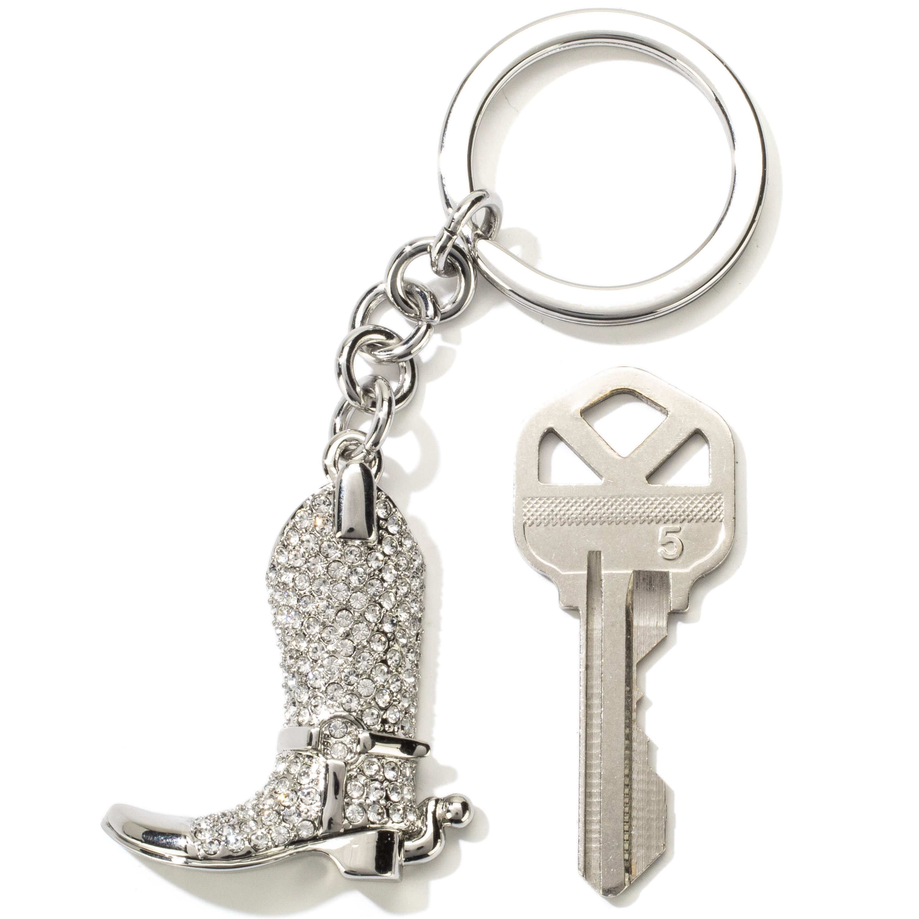 Kalifano Crystal Keychains Cowboy Boot Keychain made with Swarovski Crystals SKC-030