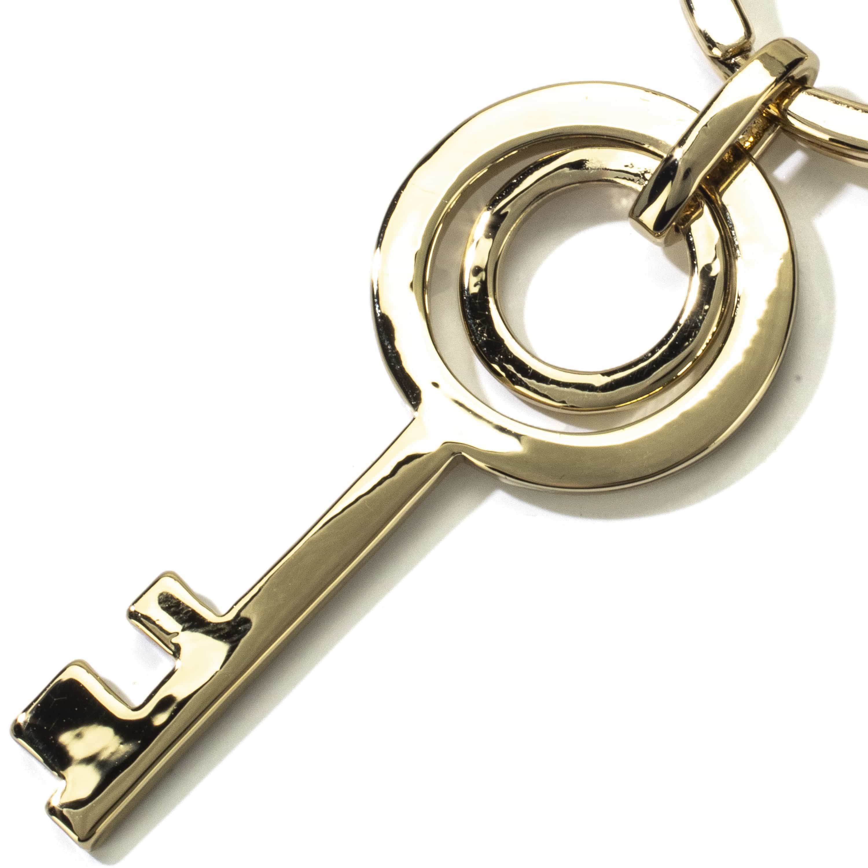 Kalifano Crystal Keychains Gold Key Keychain made with Swarovski Crystals SKC-151