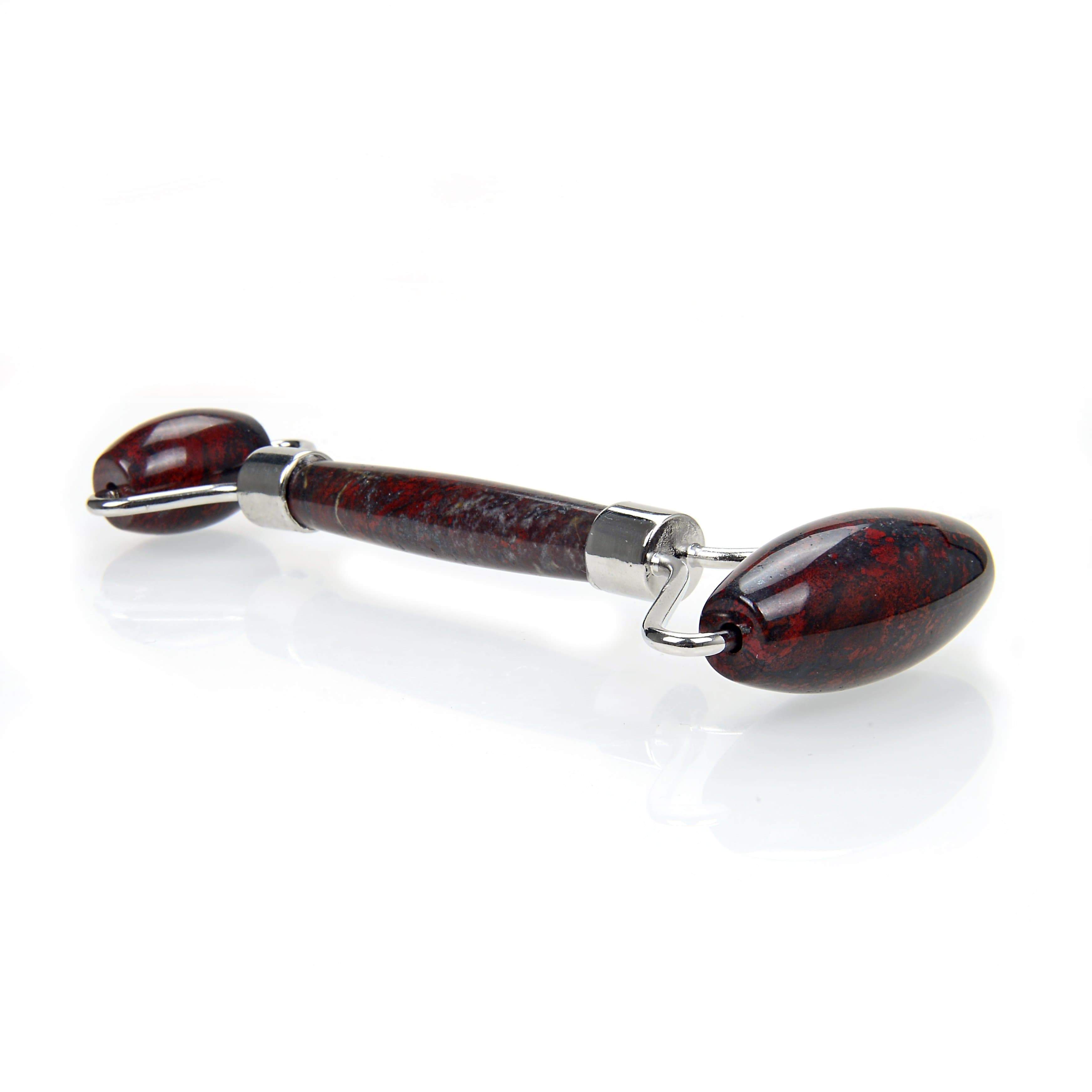 Kalifano Face Rollers Blood Stone Gemstone Face Roller GFR80-BS