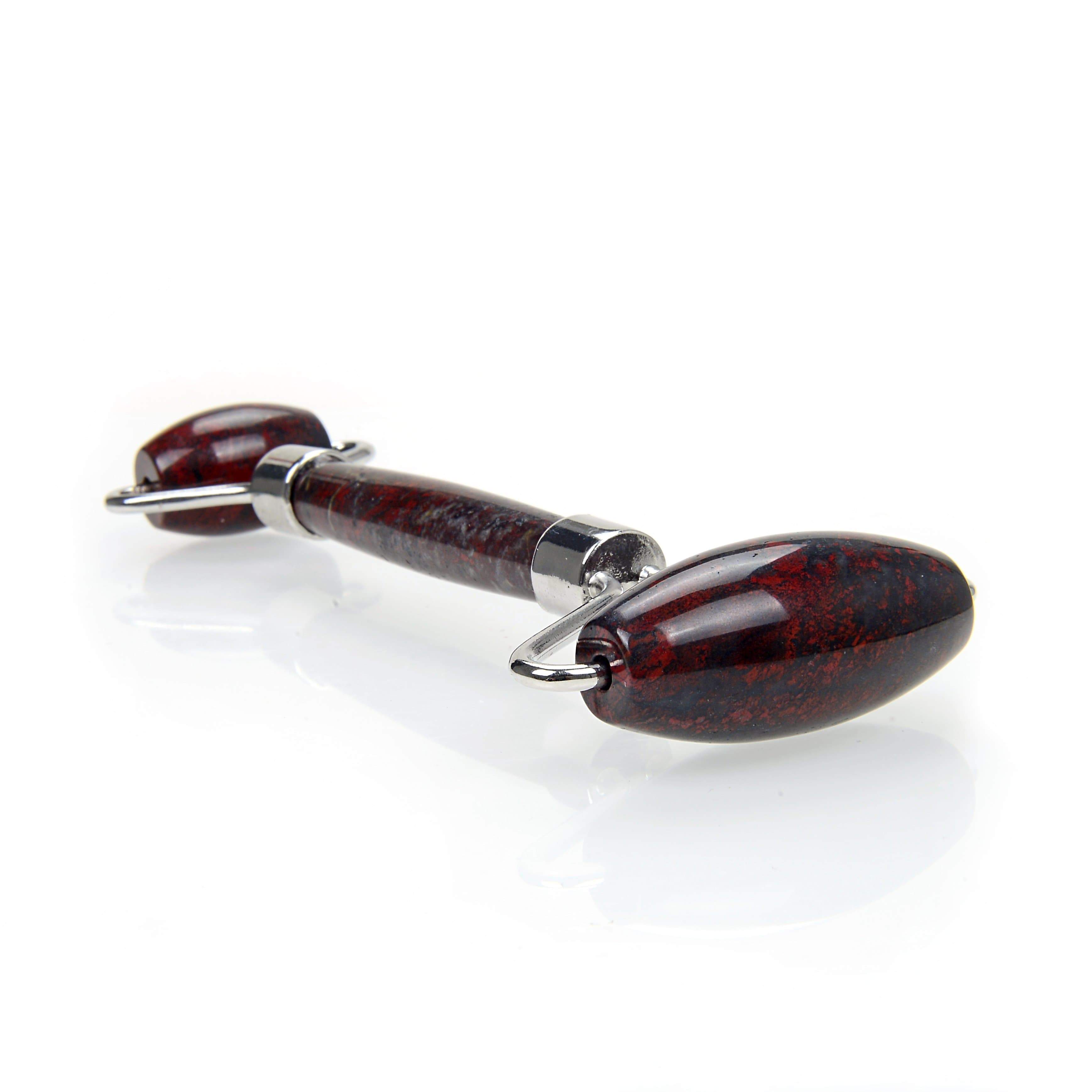 Kalifano Face Rollers Blood Stone Gemstone Face Roller GFR80-BS