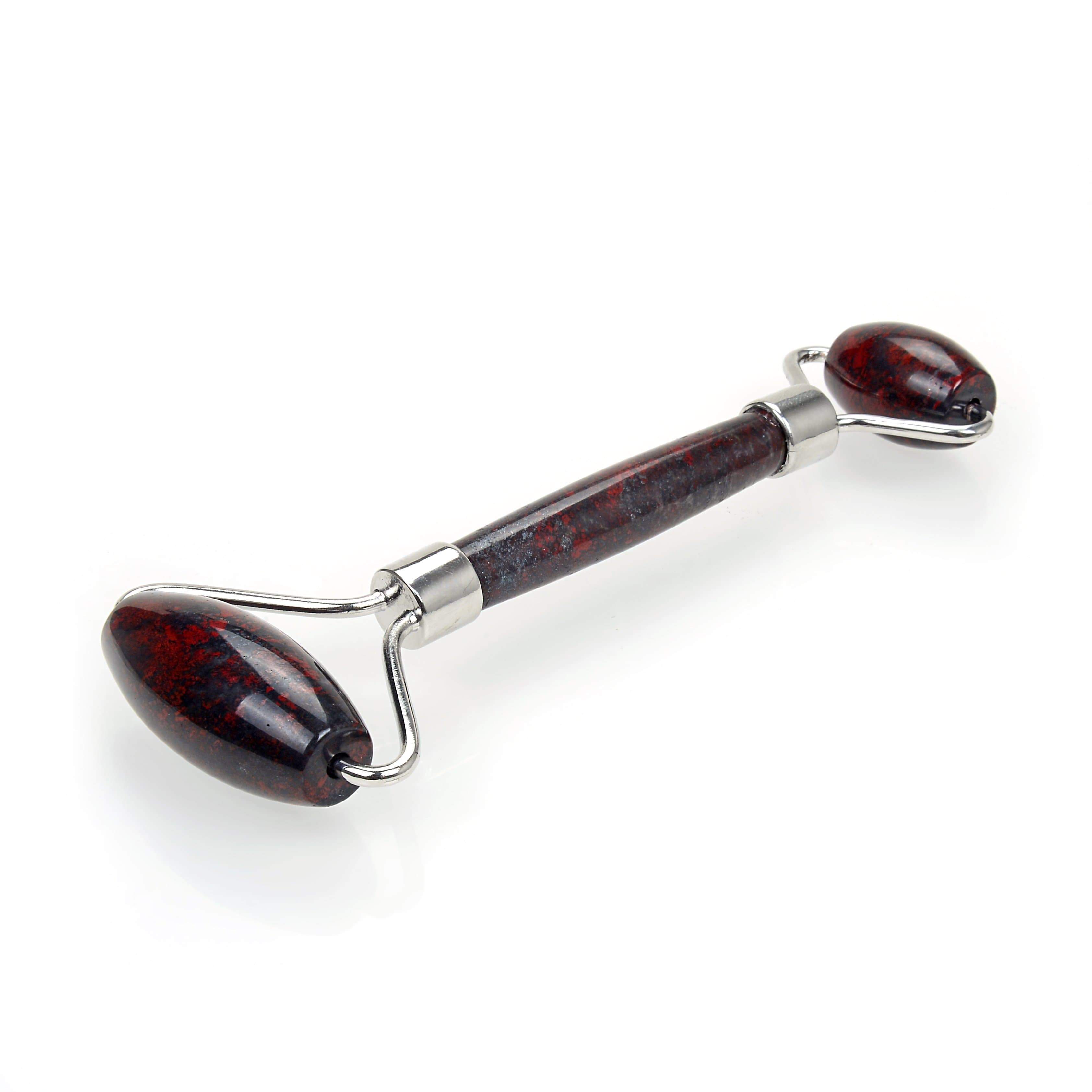 Kalifano Face Rollers Blood Stone Gemstone Face Roller GFR80-BS
