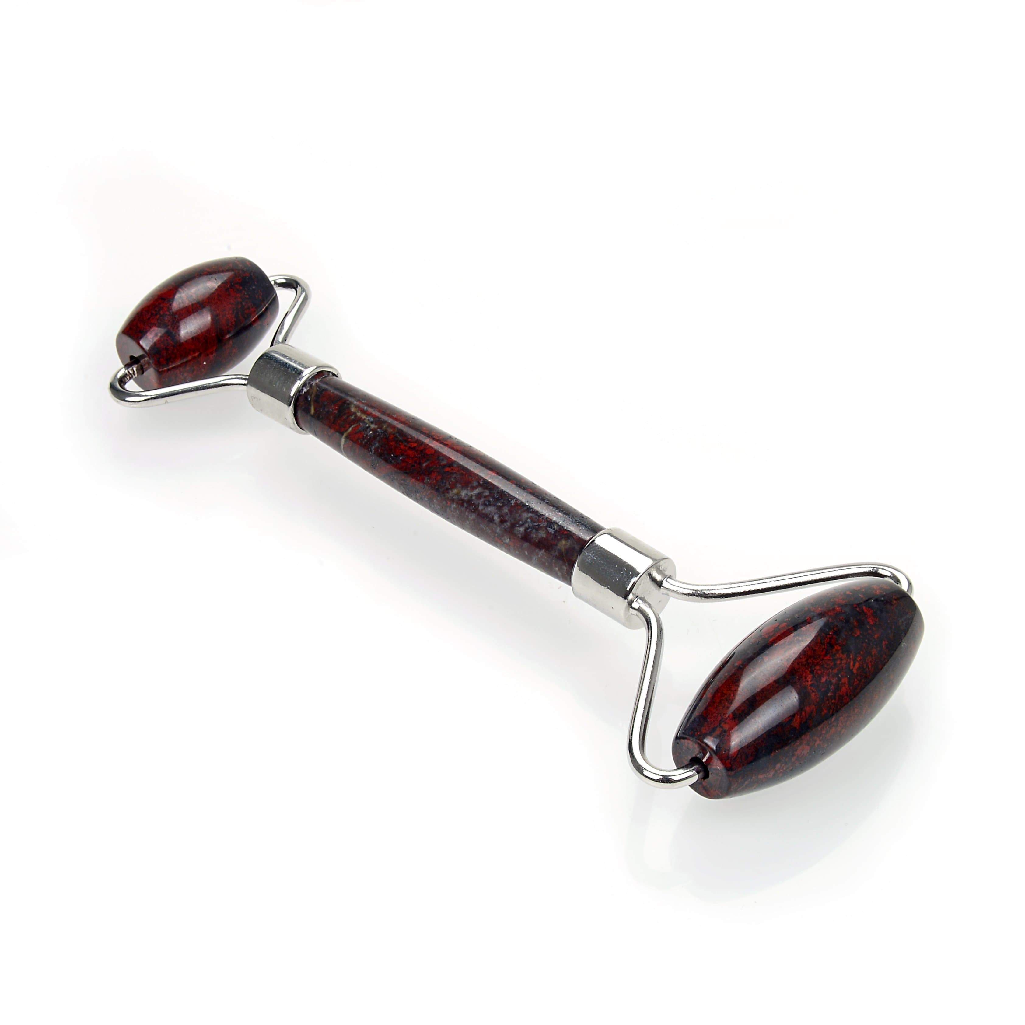 Kalifano Face Rollers Blood Stone Gemstone Face Roller GFR80-BS