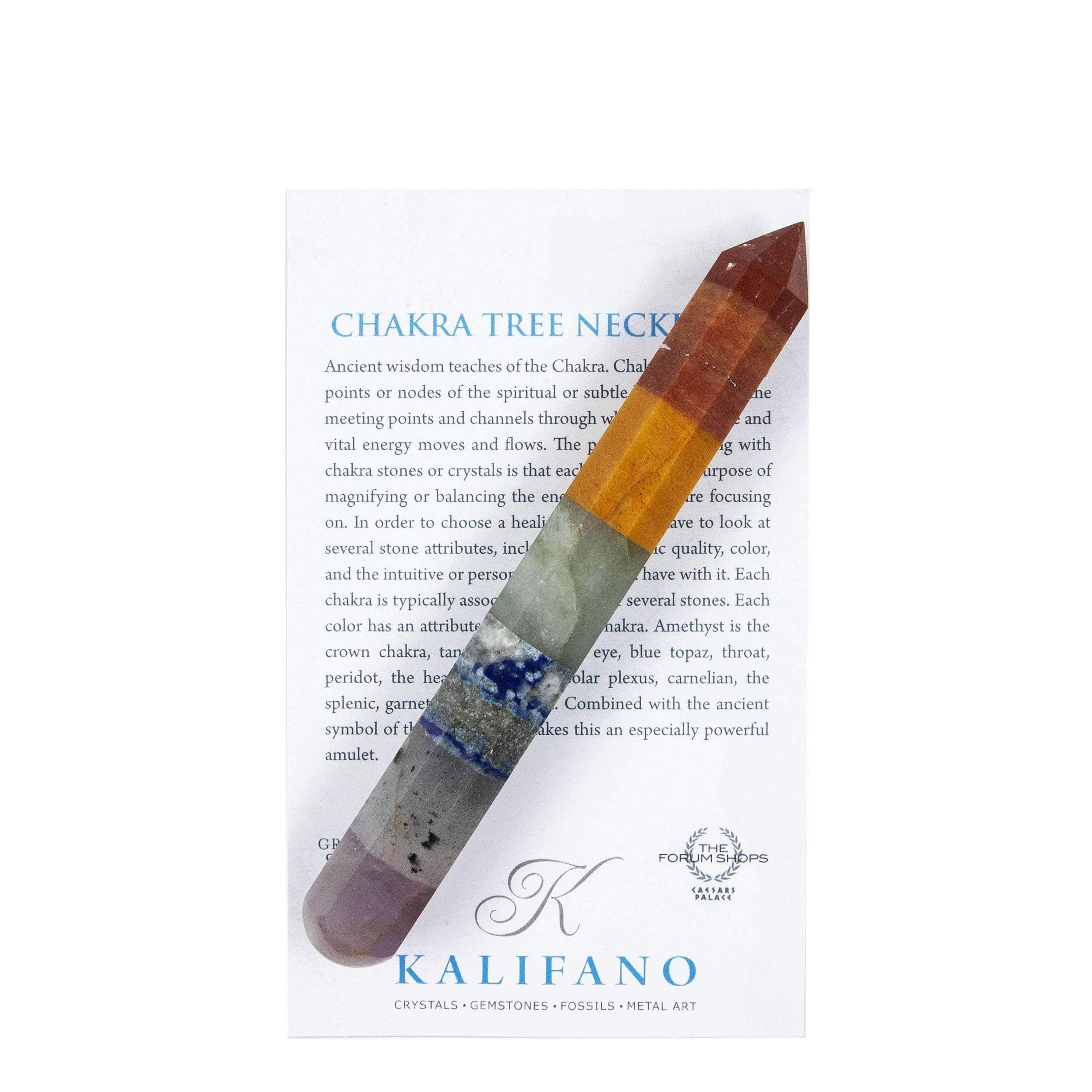 Kalifano Fossils & Minerals 7 Chakra Crystal Healing Wand CMW80
