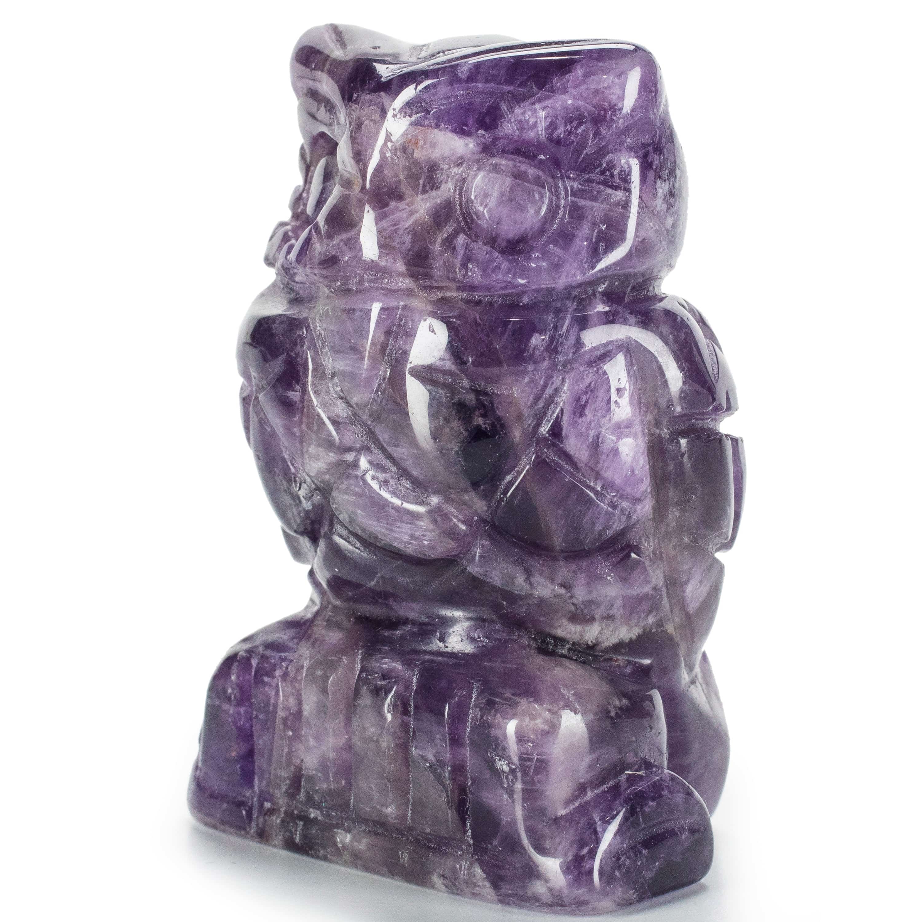 Kalifano Gemstone Carvings Amethyst Owl 2'' Natural Gemstone Carving CV28-O-AM