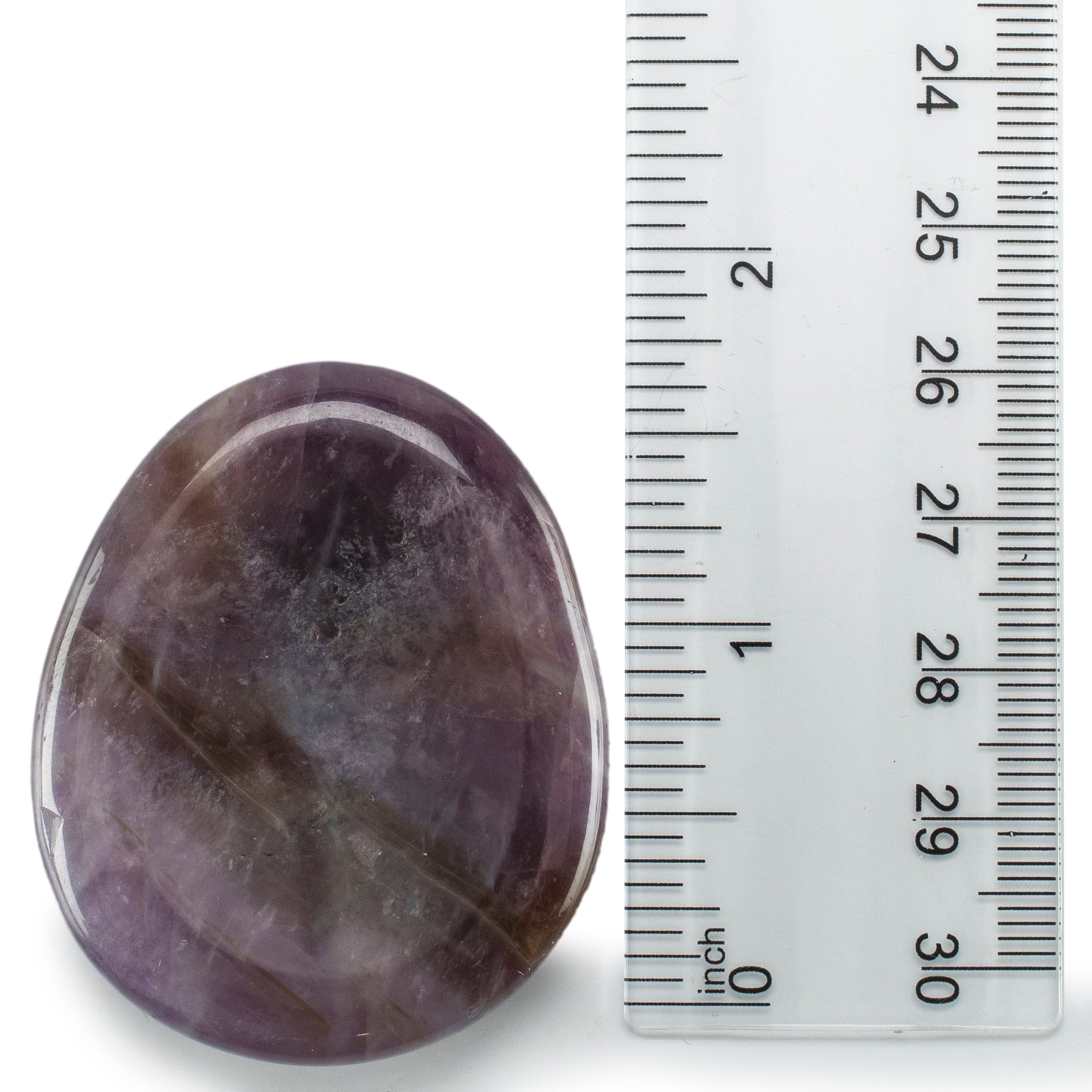 Kalifano Gemstone Carvings Amethyst Worry Stone Natural Gemstone Carving CV10-W-AM