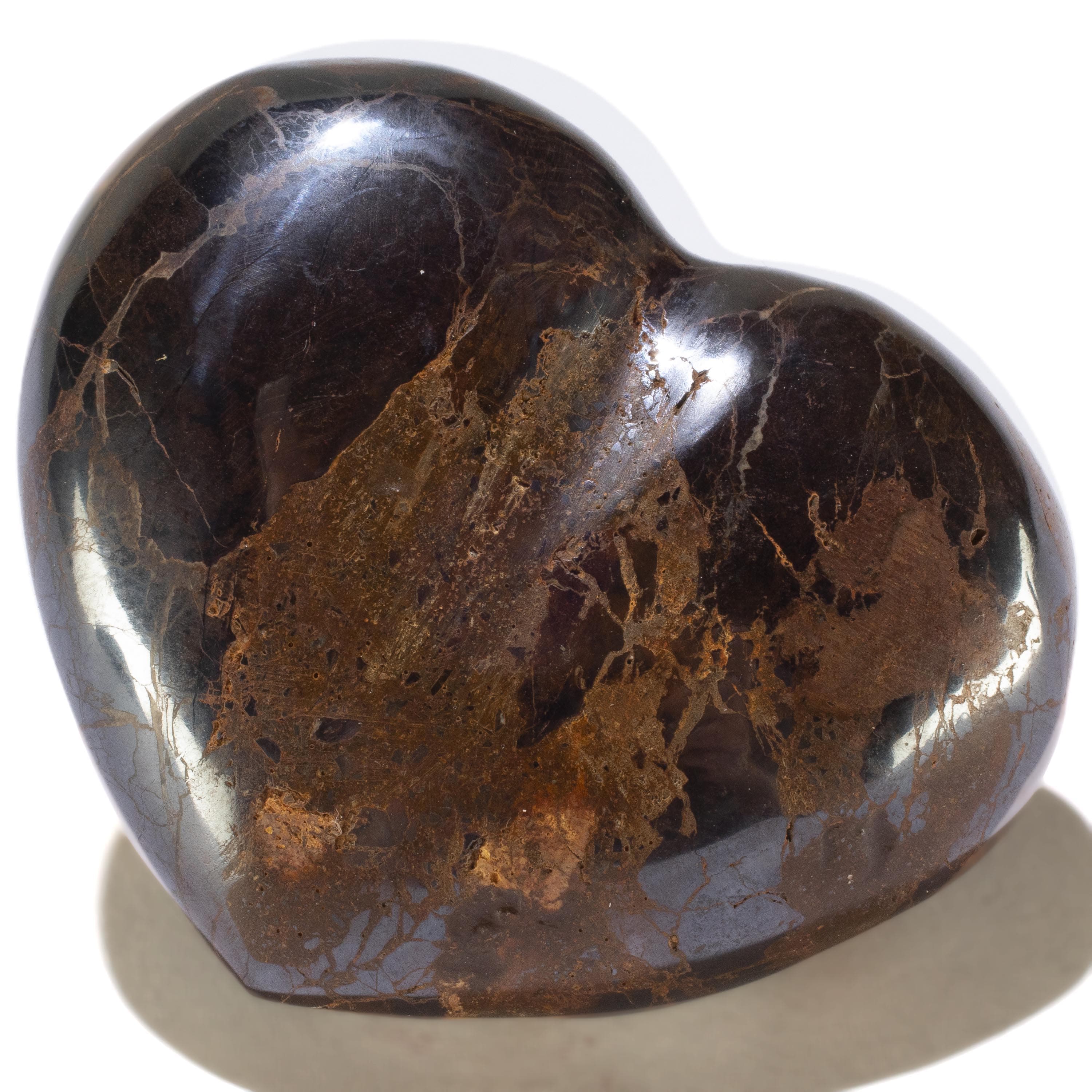 Kalifano Gemstone Carvings Hematite Gemstone Heart Carving GH200-HM