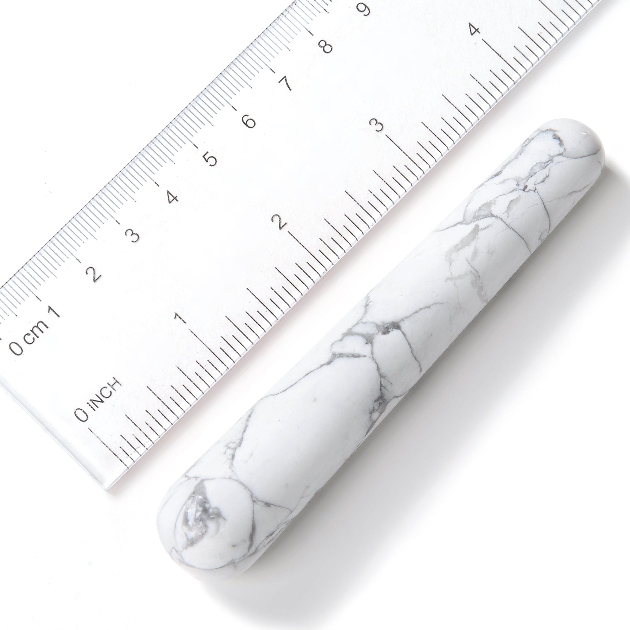 Kalifano Gemstone Carvings Howlite Gemstone Wand GW-HT