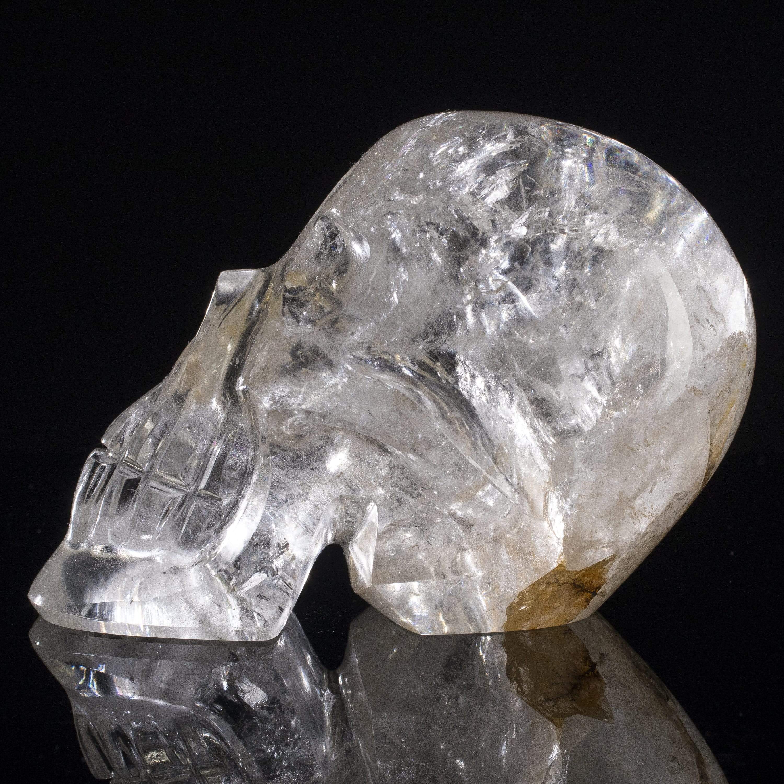 Kalifano Gemstone Carvings Natural Hand Carved Brazilian Quartz Skull - 3.7 in. / 4 lbs SK4500.002