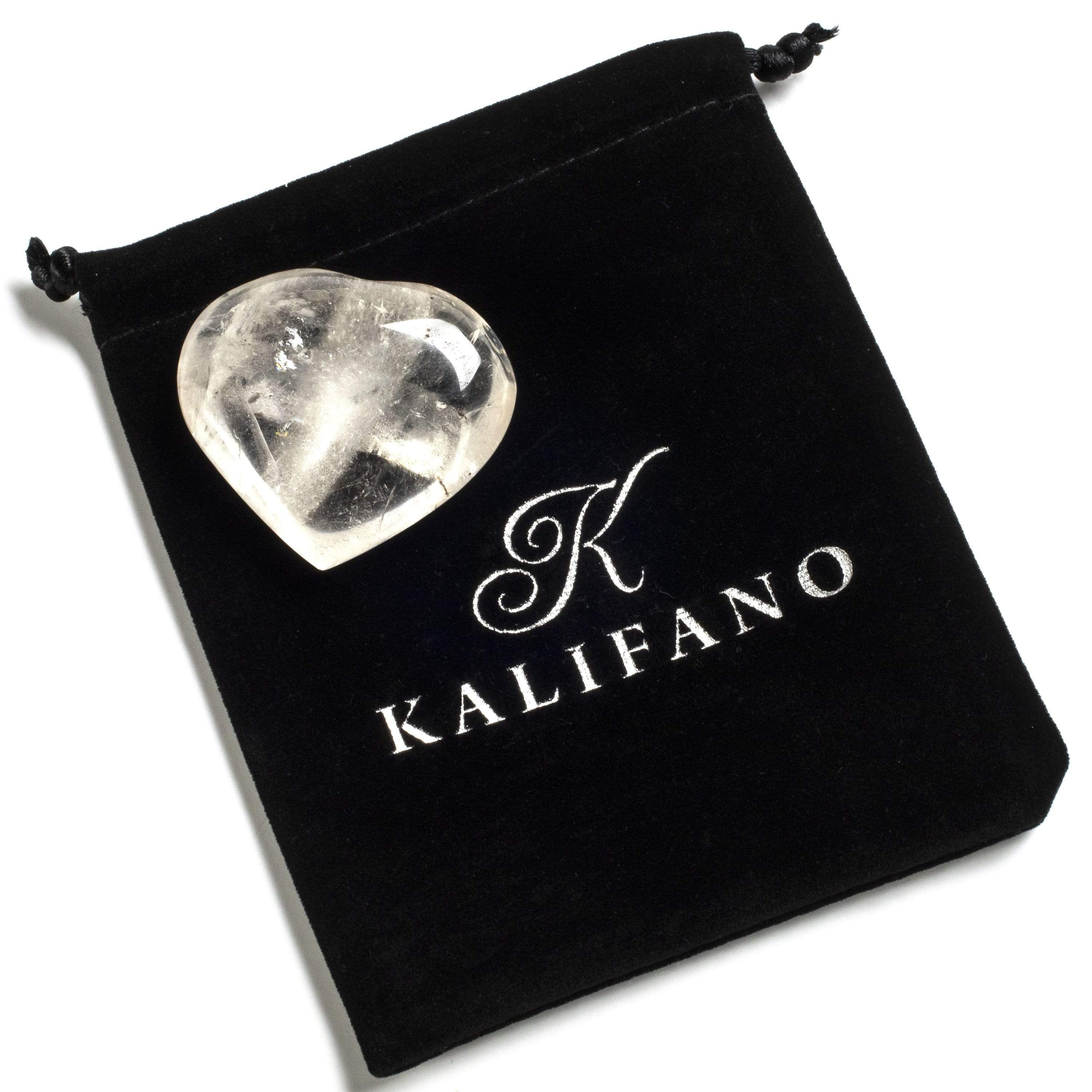 Kalifano Gemstone Carvings Quartz Gemstone Heart GH40-QZ